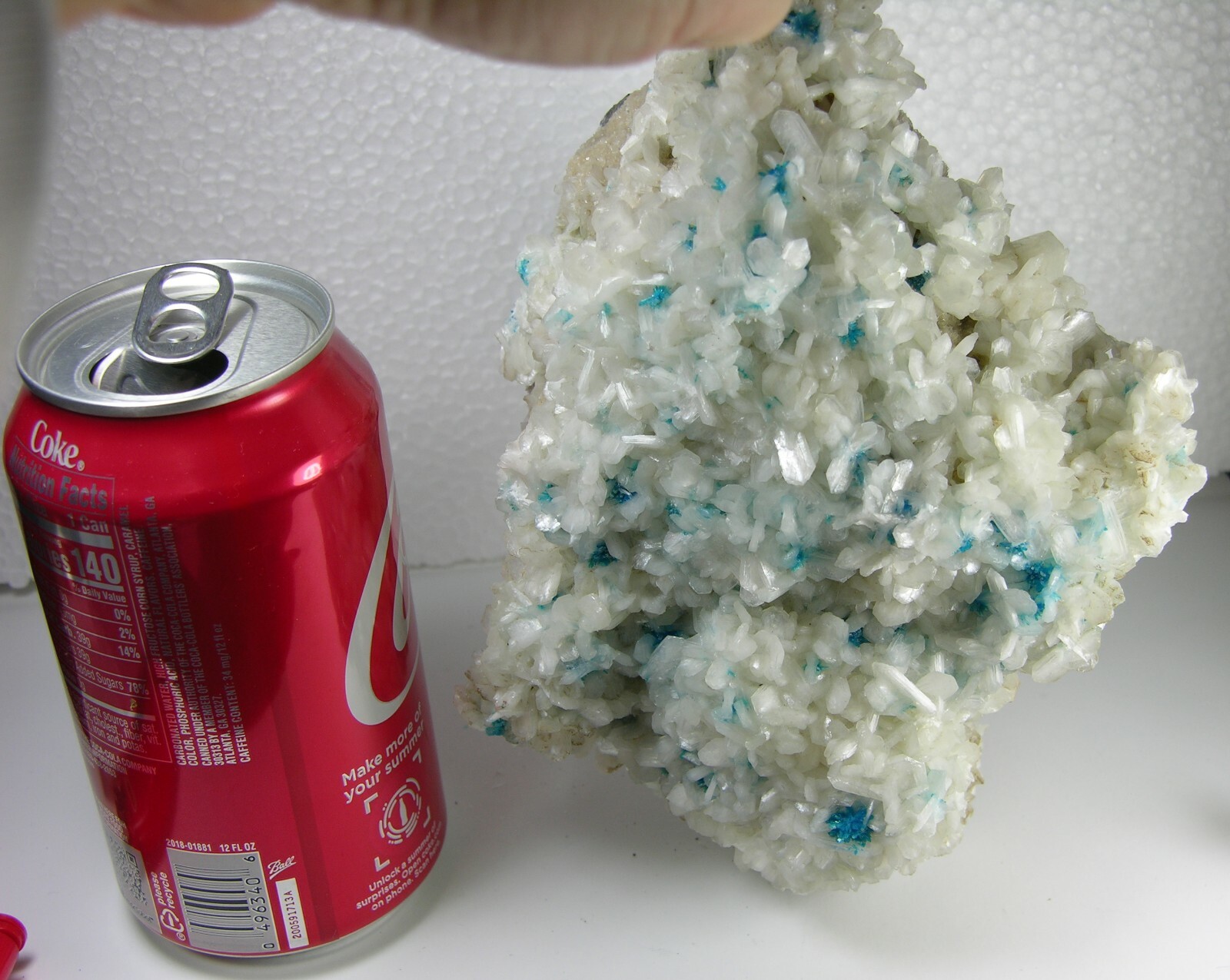 1625g India Natural Multiple Cavansite Crystals In Matrix Specimen 180mm 3lb 9oz