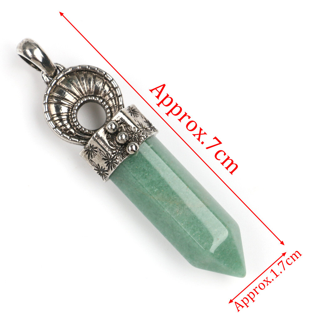 1pc Natural Chakra Crystal Wands Pendants Magic Stick Point Reiki Healing Amulet
