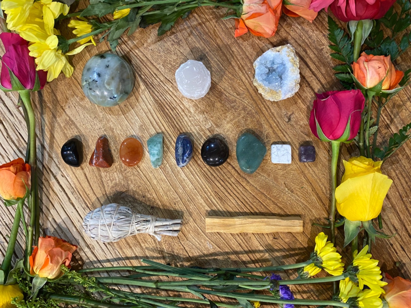 Premium Crystal Healing Set: Meditation Stones