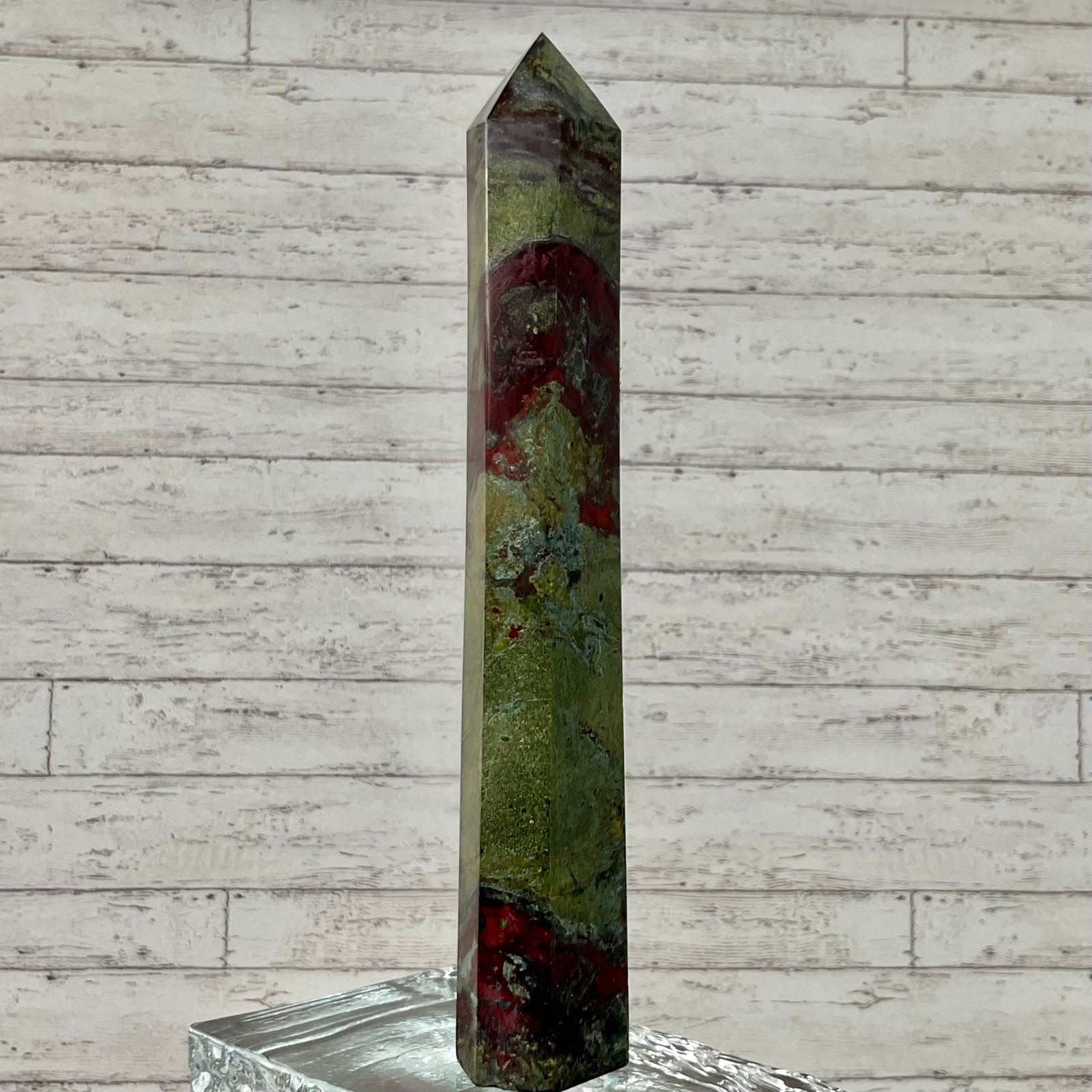 Genuine Bloodstone Crystal Tower Point Unique Spiritual Healing Gift 852 g