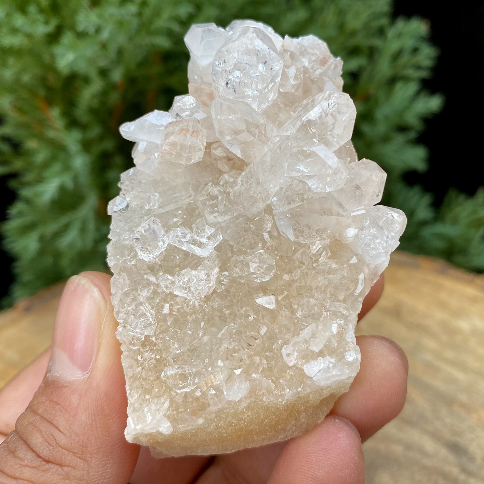 Himalayan Crystal Stone Cluster 0.23 lbs LitePink with White Healing Energy