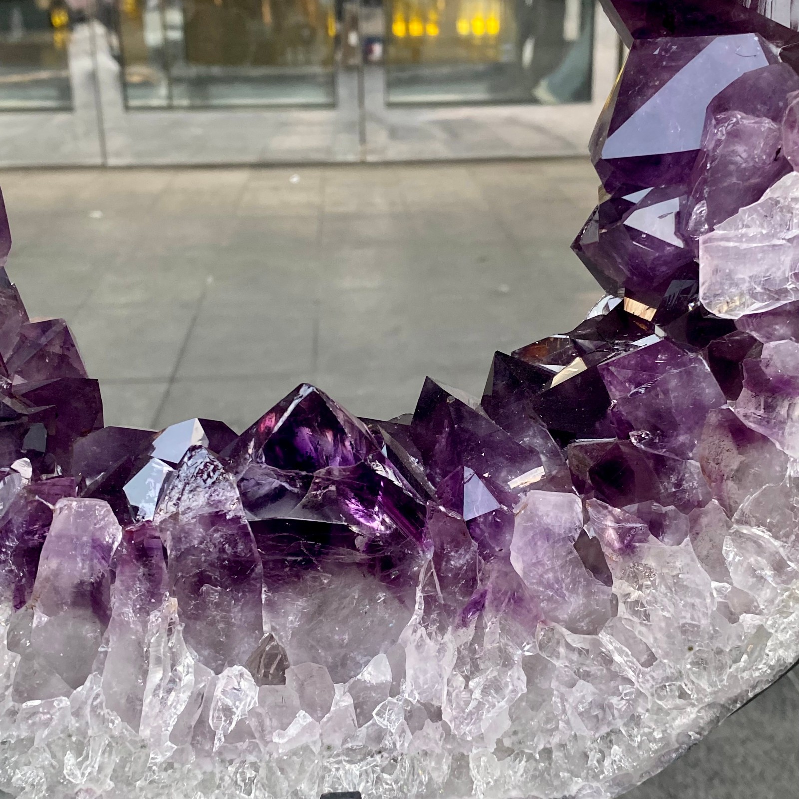 28.74LB Natural amethyst cavity flake quartz crystal mineral specimen