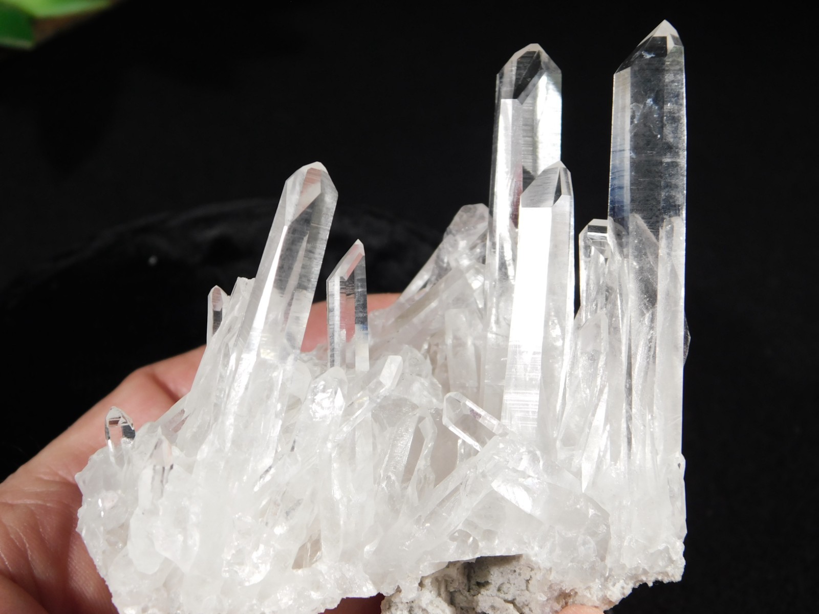 VERY TRANSLUCENT! Quartz Crystal Cluster Collier Creek ARKANSAS 100gr