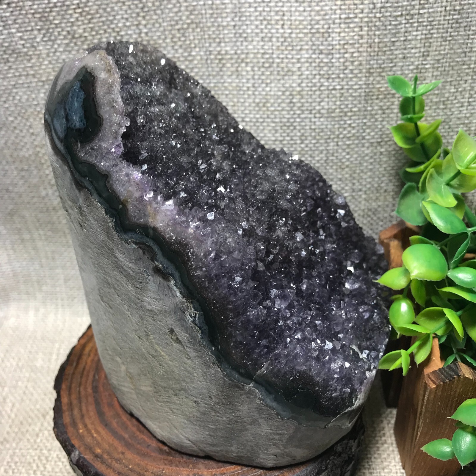 1400g Natural Amethyst Cluster Geodes Cut Base Quartz Crystal Healing 35