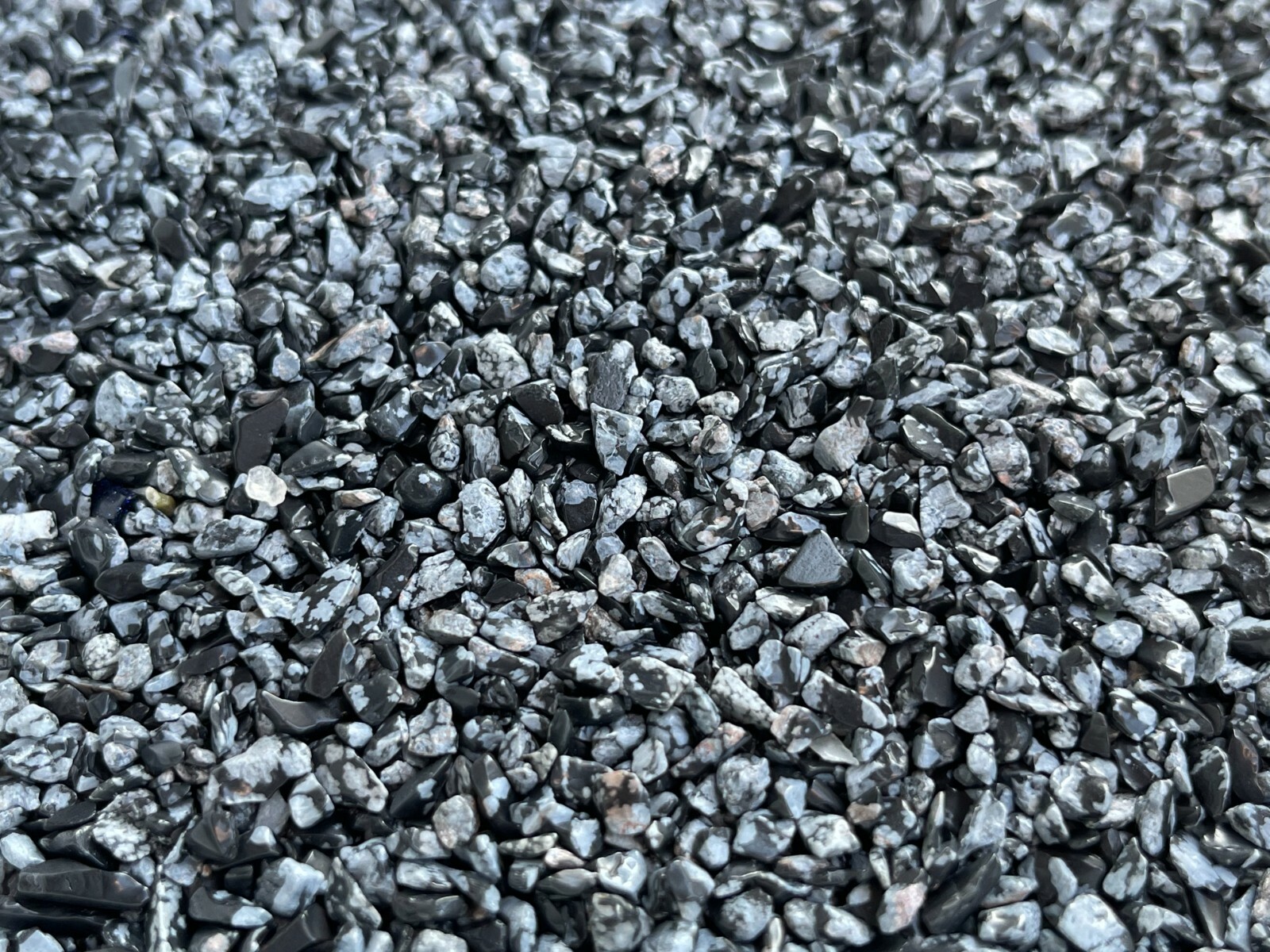 Grade A++ Snowflake Obsidian Semi Tumbled Gemstone Mini Chips 3 – 6 mm, Bulk Lot