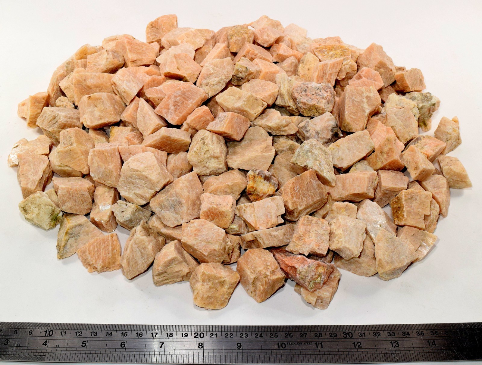 Natural Peach Moonstone Rough Crystal Mineral Feldspar Stones India 1/2 1 2 5 LB
