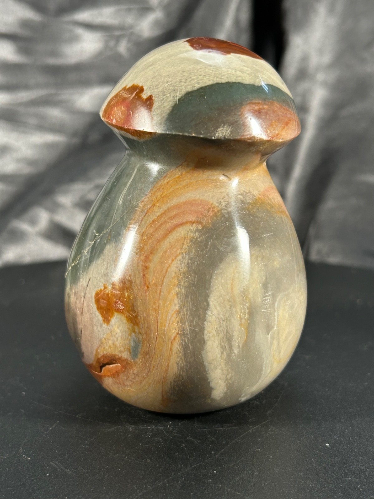 3.85″ Polychrome Jasper Mushie 1lb 3.8oz (562 grams)