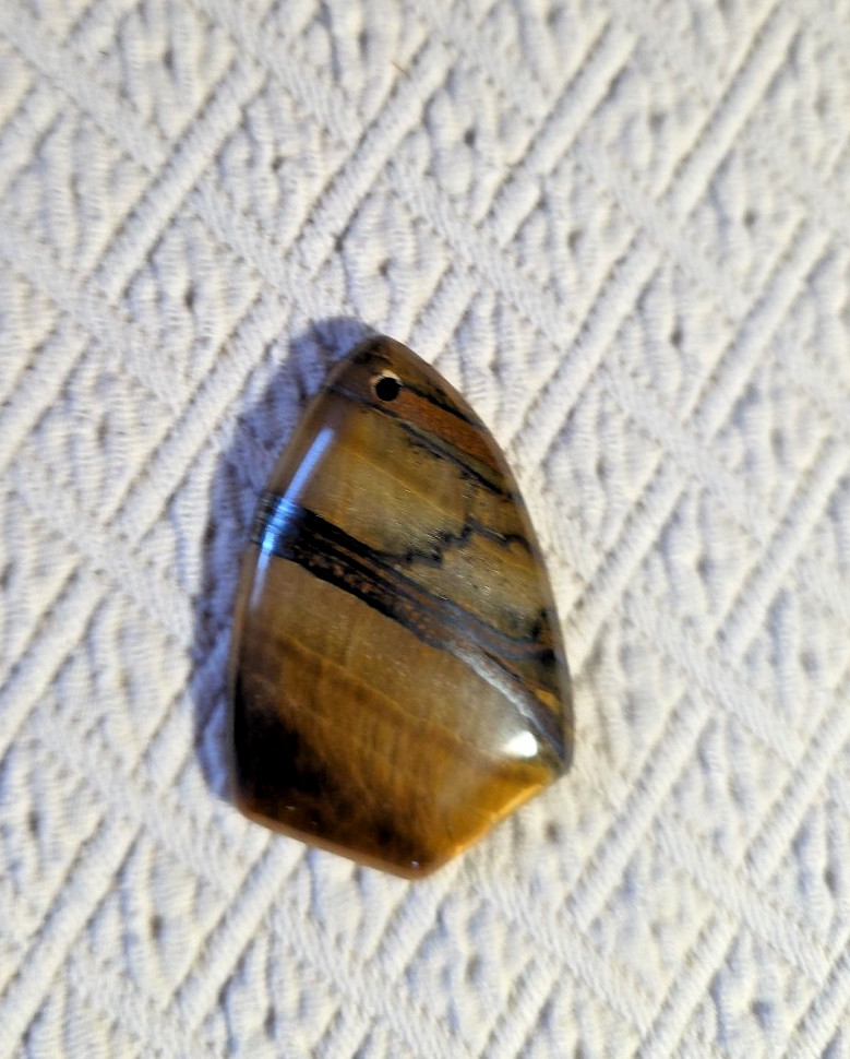 Polished Rock Stone With Small Holes to make Jewelry Set Of 15