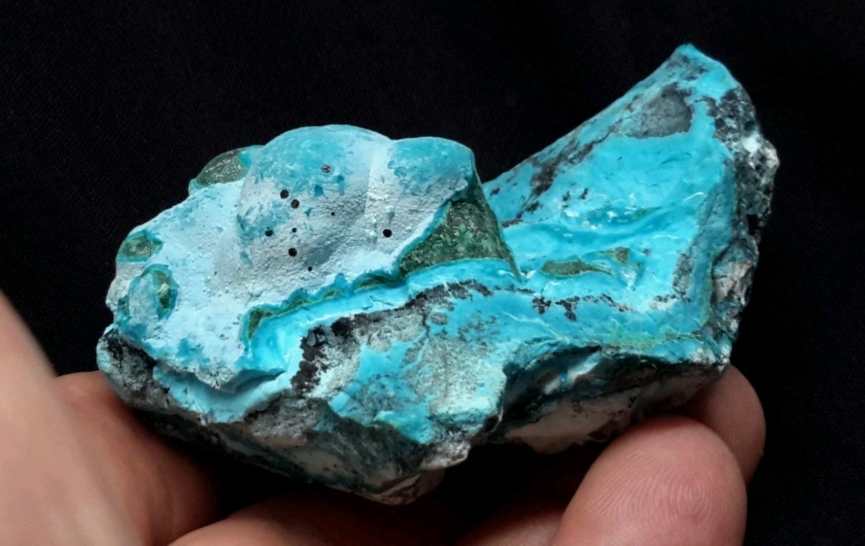 3″ CHRYSOCOLLA on MALACHITE from the Democratic Republic of Congo
