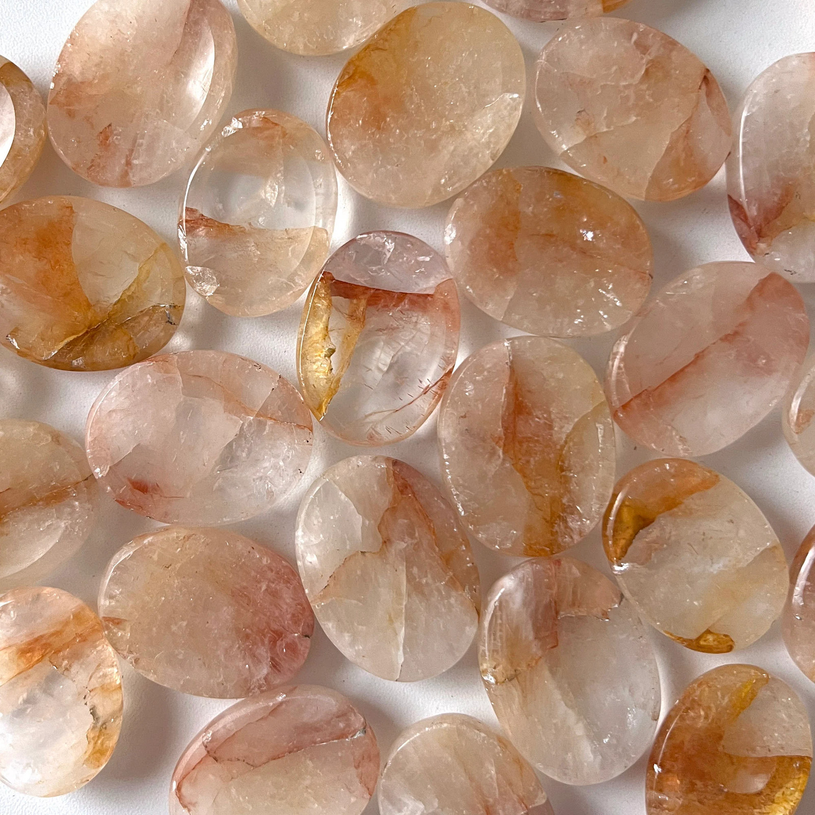Fire Quartz Worry Stone | Hematoid Quartz | Vitality | Self-Worth | Confidence |