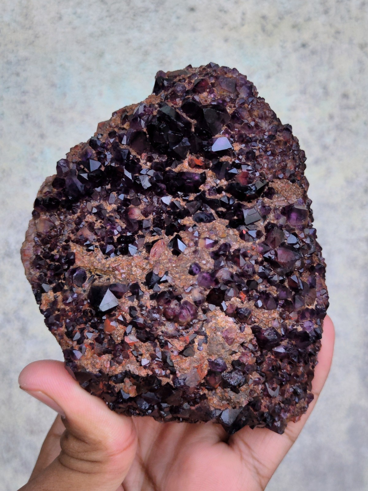 Deep Blue Amethyst Cluster Natural Mineral specimen Crystal rock