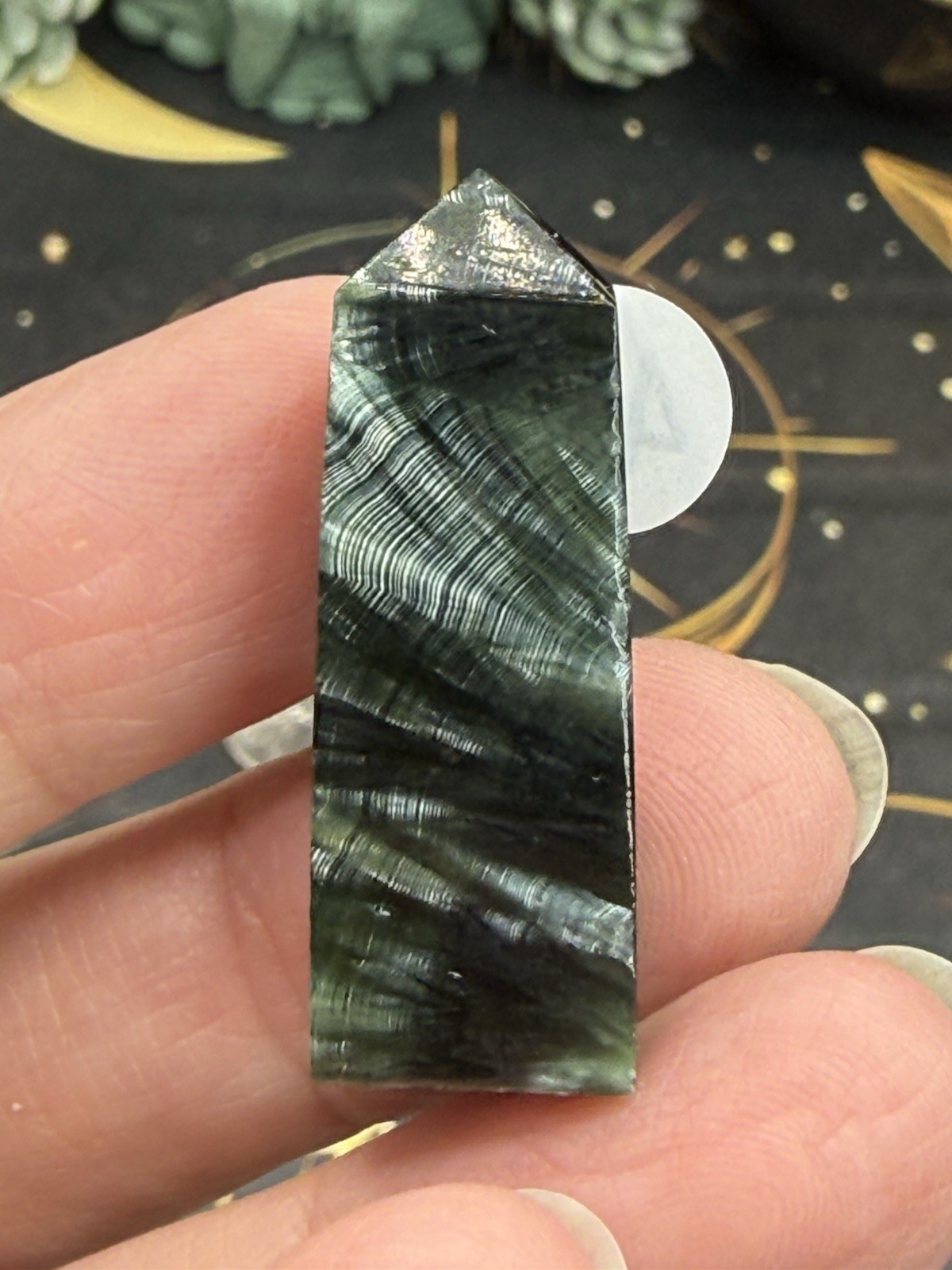 Natural Seraphinte Mini 4-sided points great patterns on these Free shipping