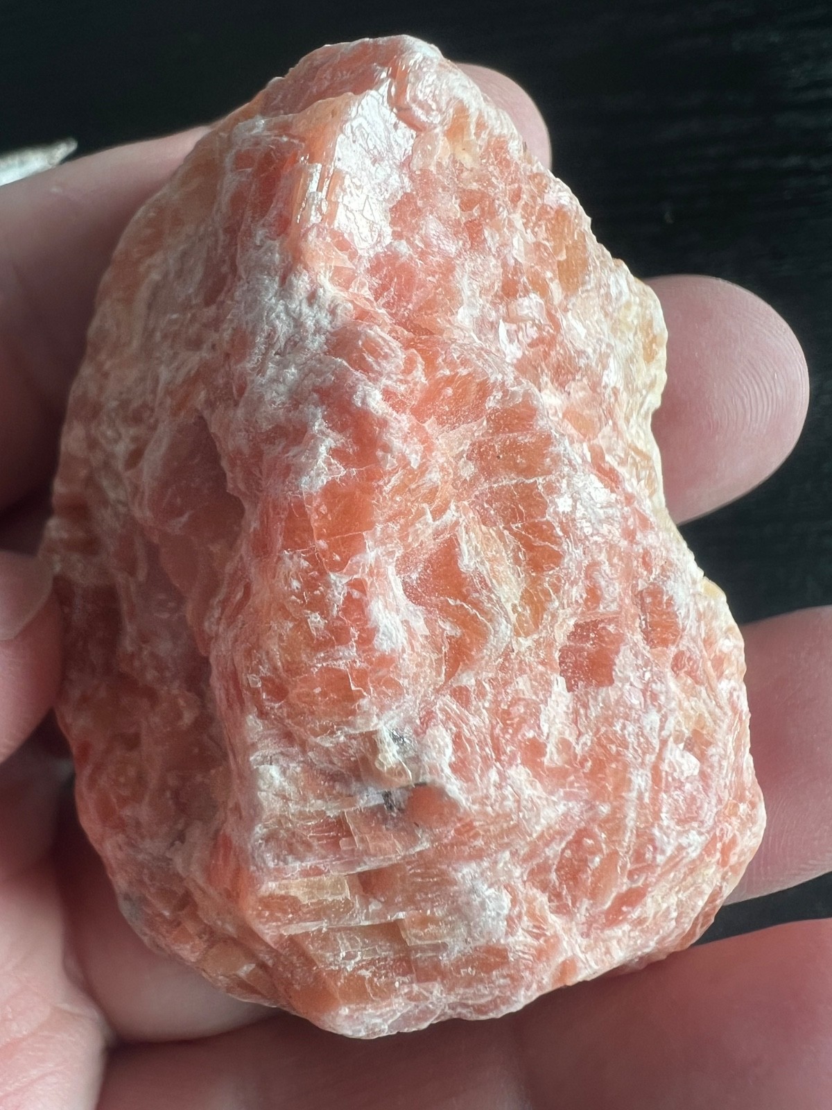 Large Raw Sunstone – Fire Calcite, Raw Sunstone Chunk 6×4.5cm 95g