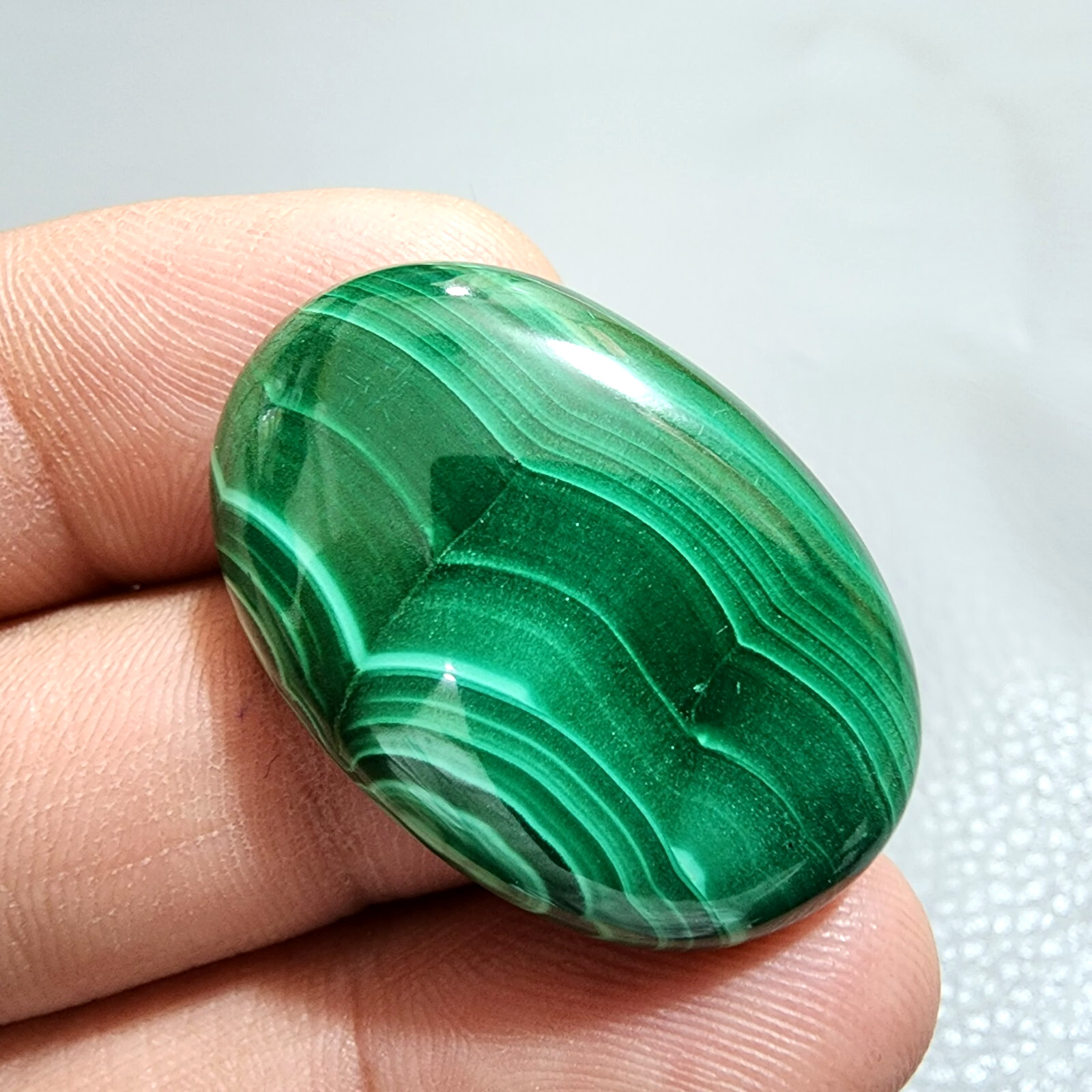 64 Crt Attractive Designer Green Malachite Oval Shape Cabochon Gemstone Jewelry