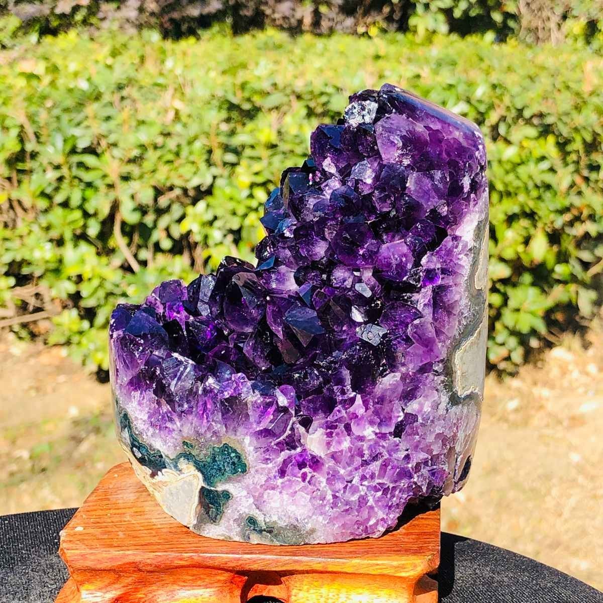3.3LB Natural Amethyst geode quartz cluster crystal specimen Healing 3140