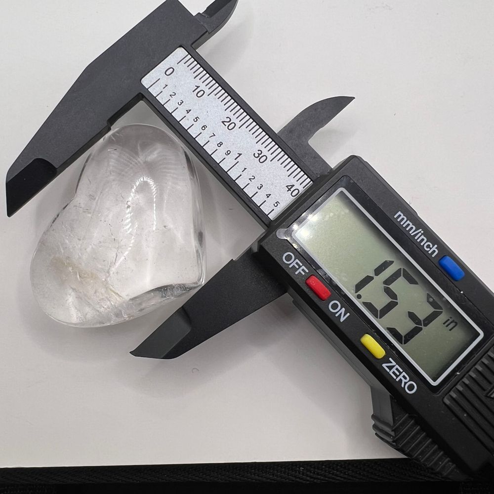 Clear Quartz Crystal Heart Carving