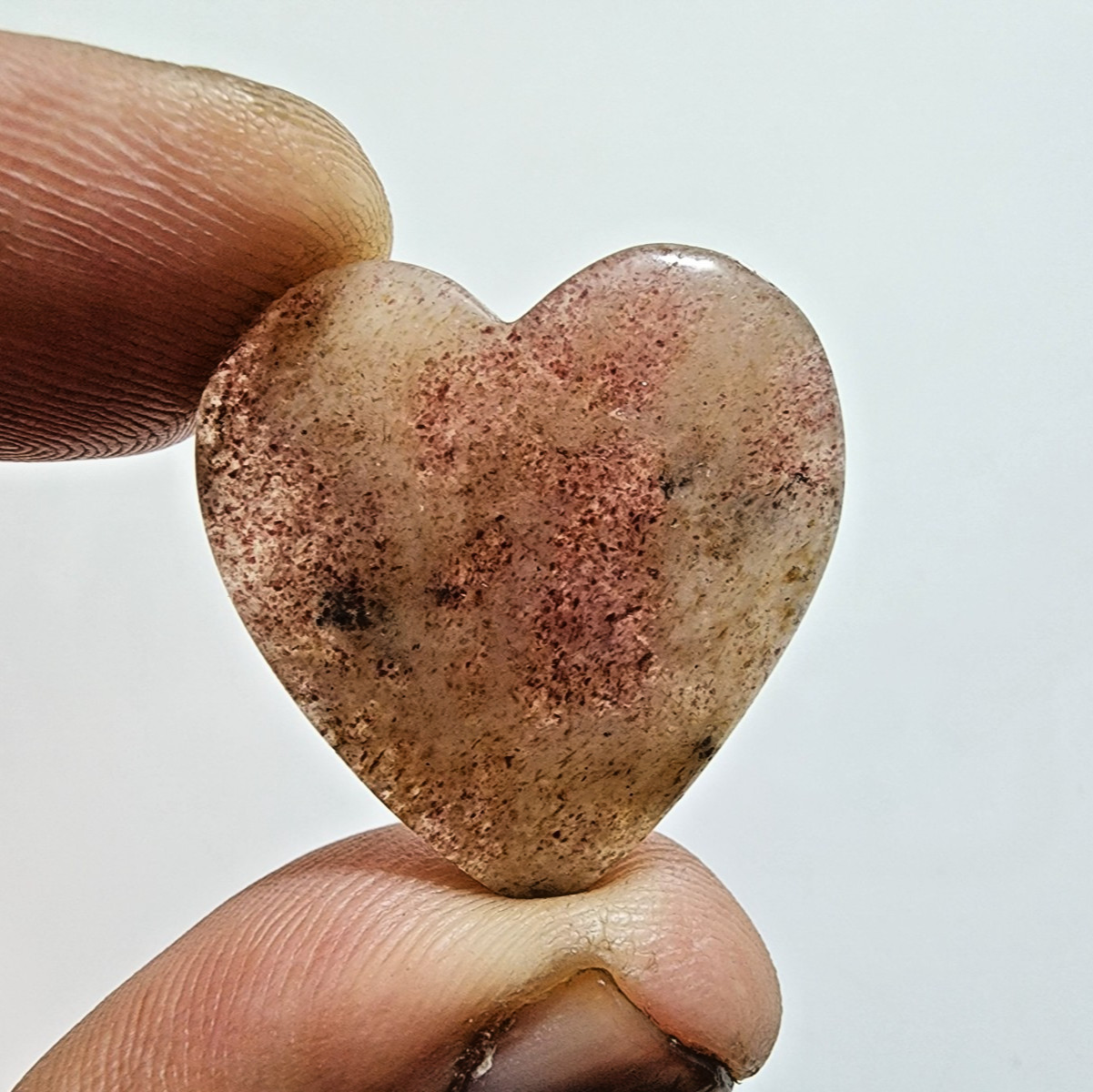 36 Crt Ultimate Strawberry Crystal Heart Shape Gemstone Cabochon Jewelry Making