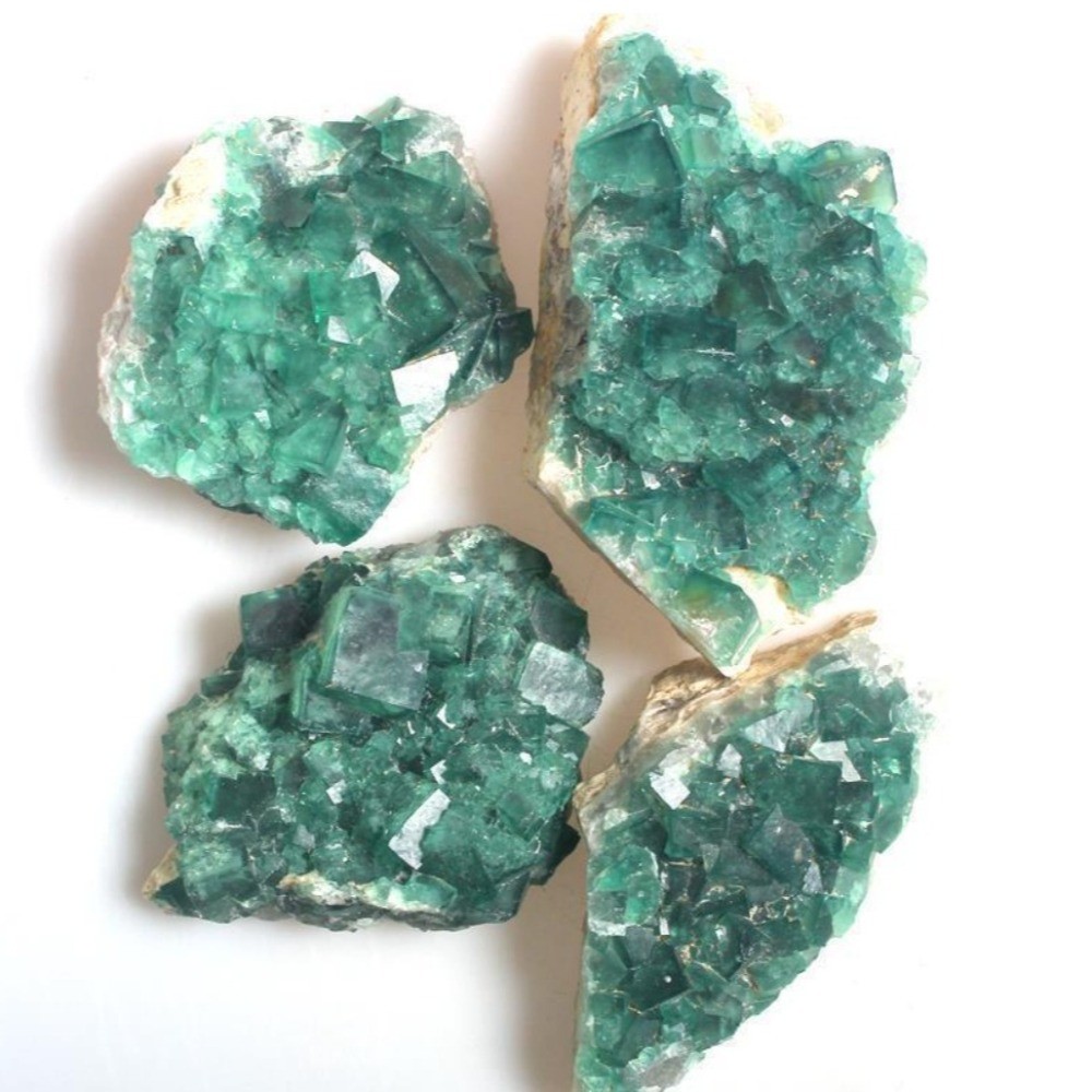 Natural Raw Green Fluorite Crystal Cluster Reiki Healing Mineral Specimen Chakra