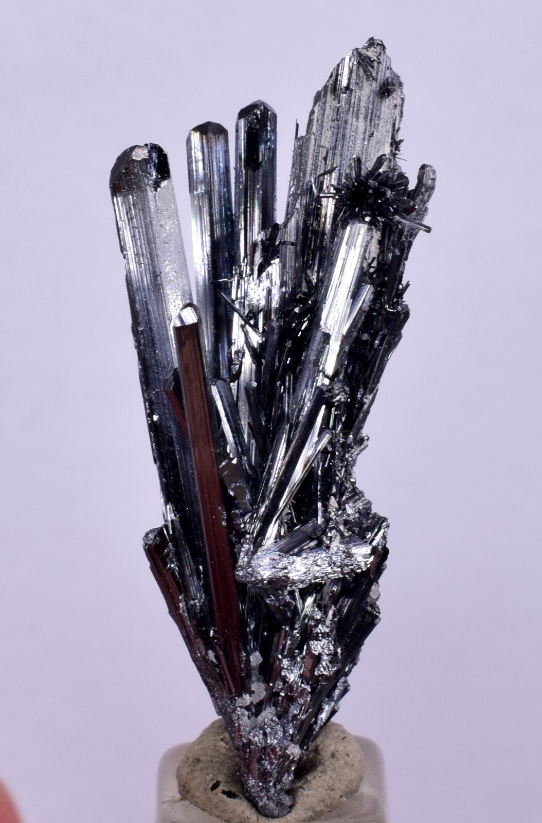 3.2cms STIBNITE CRYSTAL PERU MINERAL SPECIMEN COLLECTOR MB91