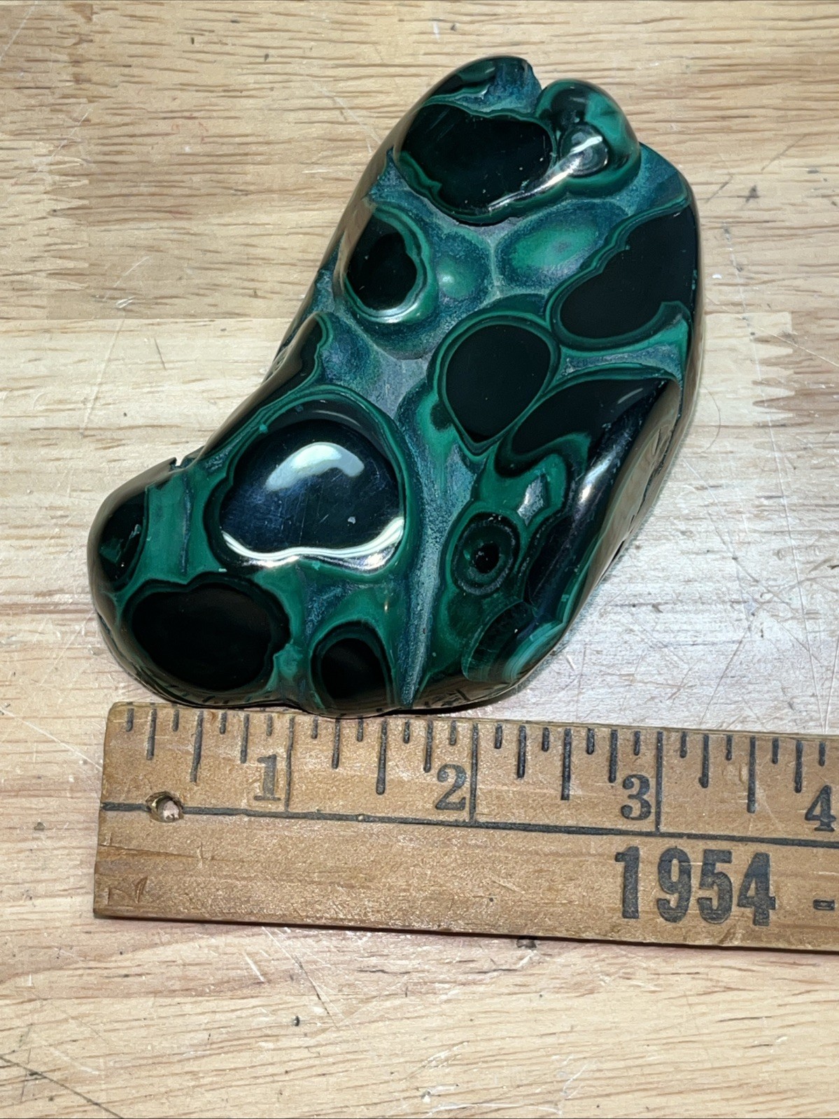 424g (15oz) 4”x2” Malachite Crystal Slab, Spiritual , Positive Energy, SHINY!