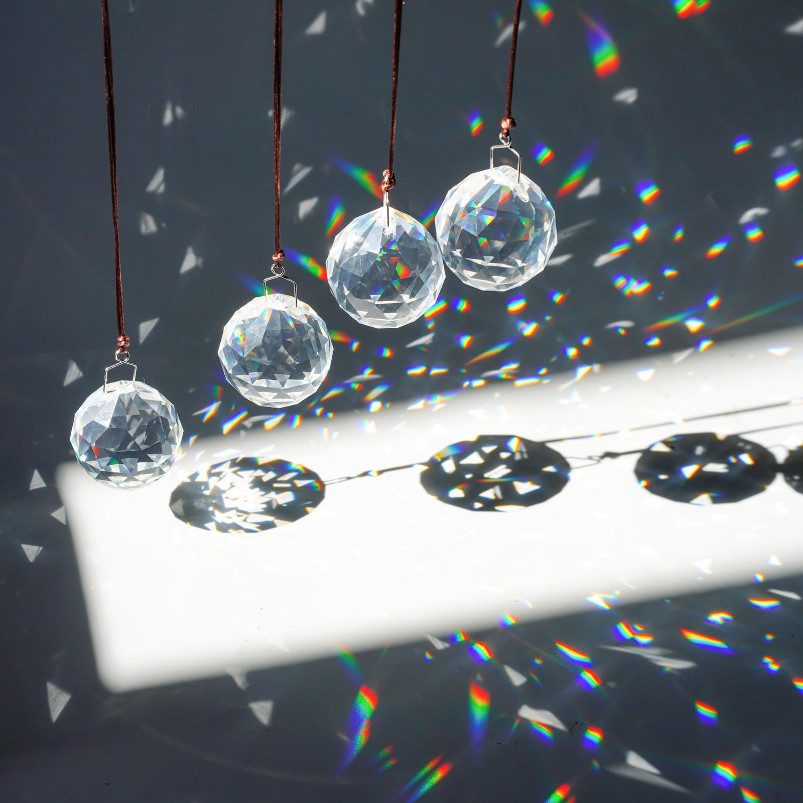48pcs Clear Faceted Crystal Ball Prisms 1.2″ Glass Sun Catchers for Home Decor