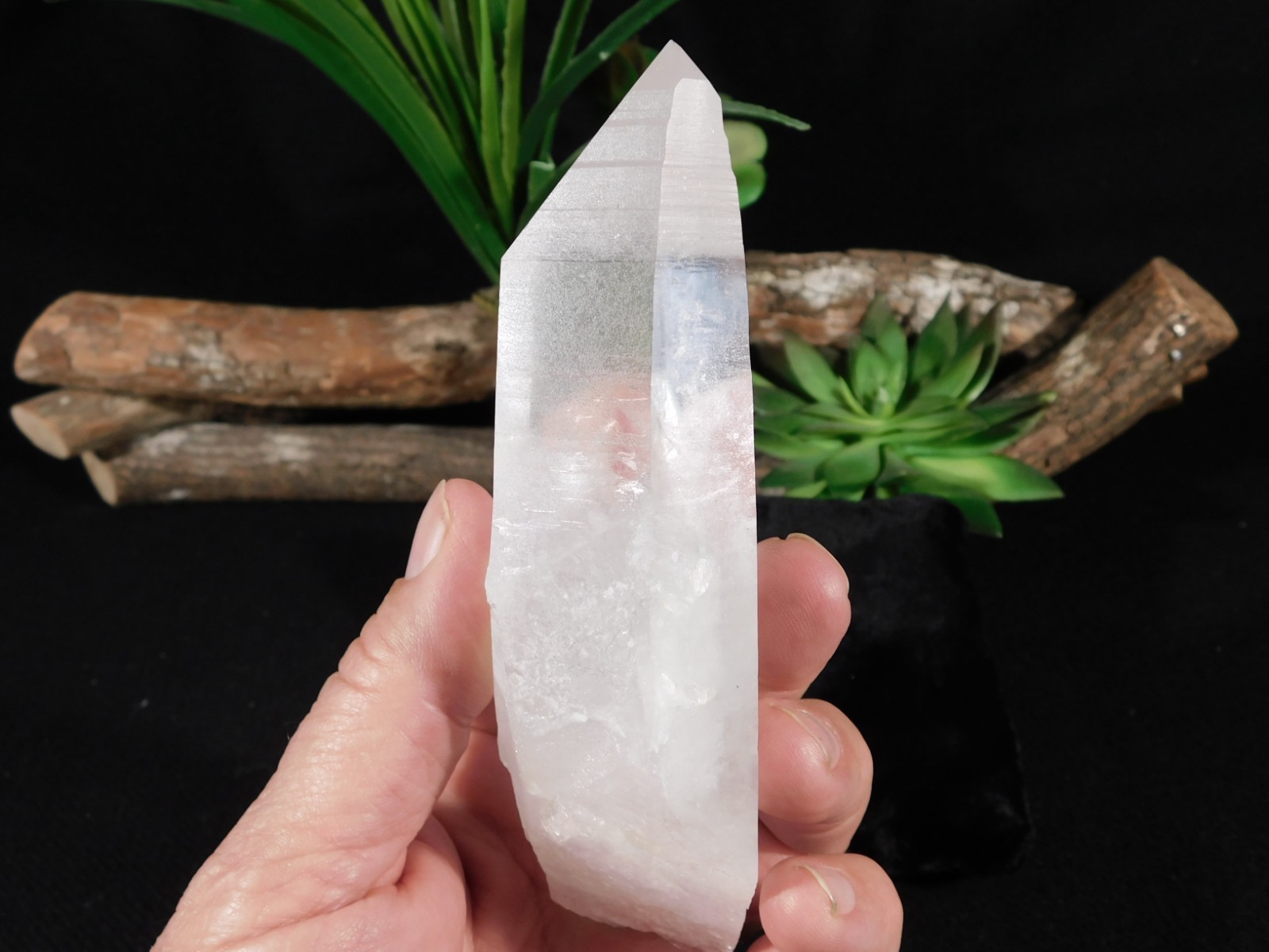 Long! Semi Translucent LEMURIAN Quartz Crystal From Brazil 318gr