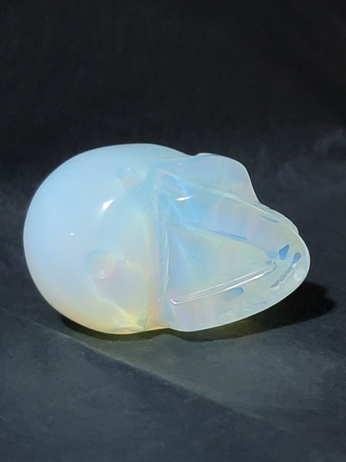2” Opalite skull quartz crystal skull hand carved decoration reiki healing