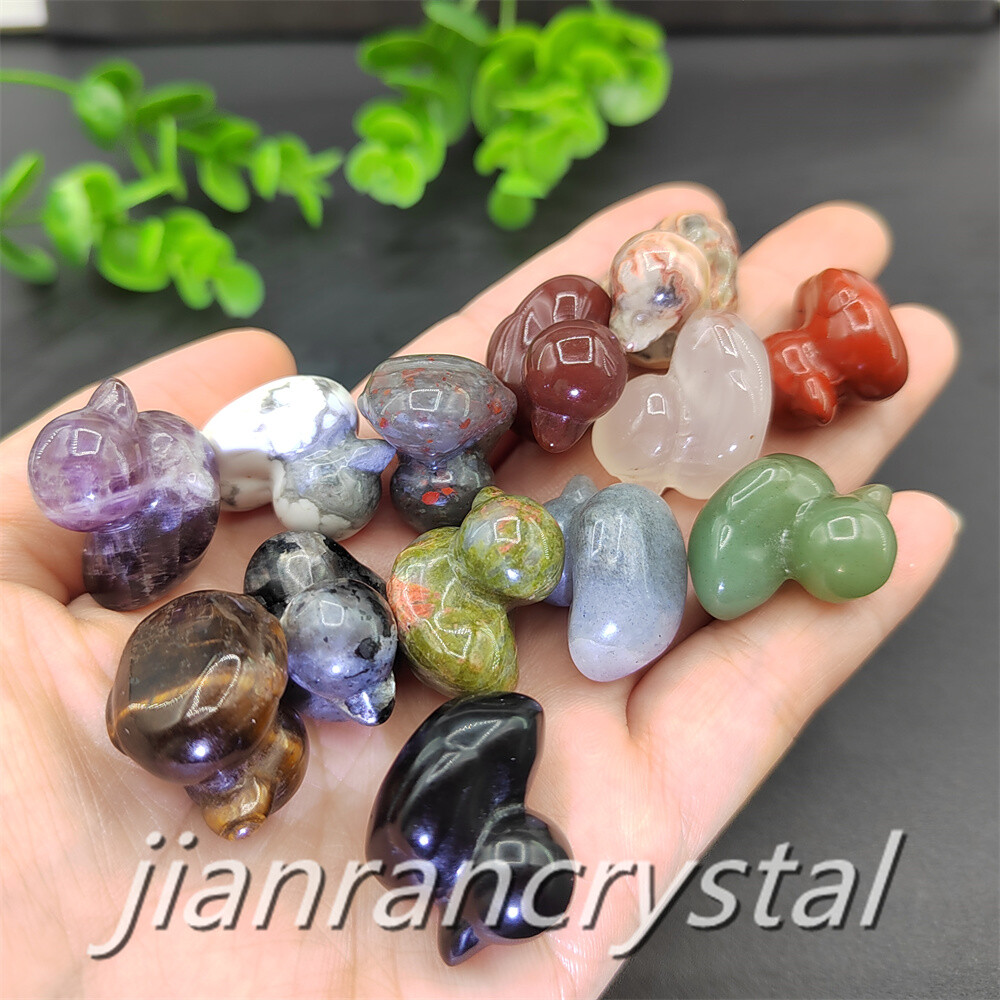 50pcs Mix Natural Quartz Crystal Duck Skull Carved Animal Skull Wholesale