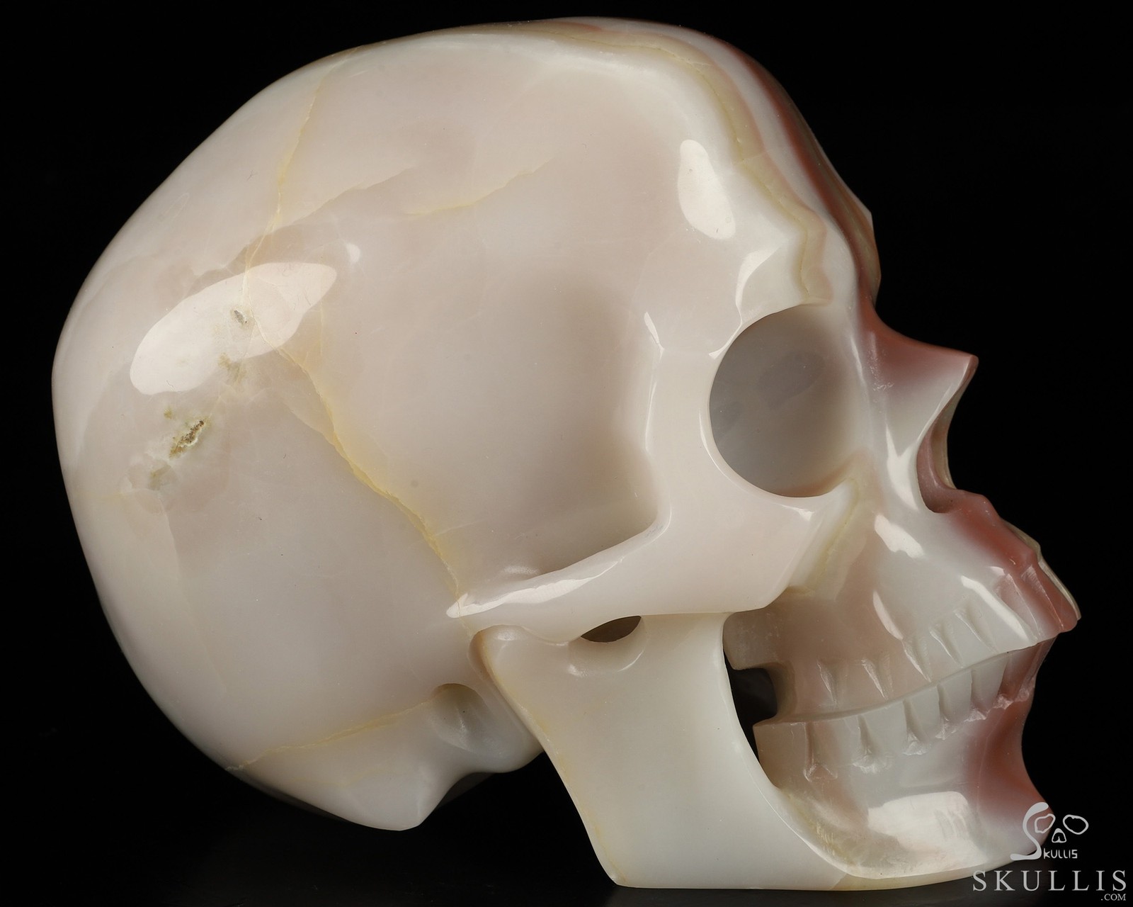 Super Realistic! Lifesized 7.0″ Afghanistan Jade Hand Carved Crystal Skull