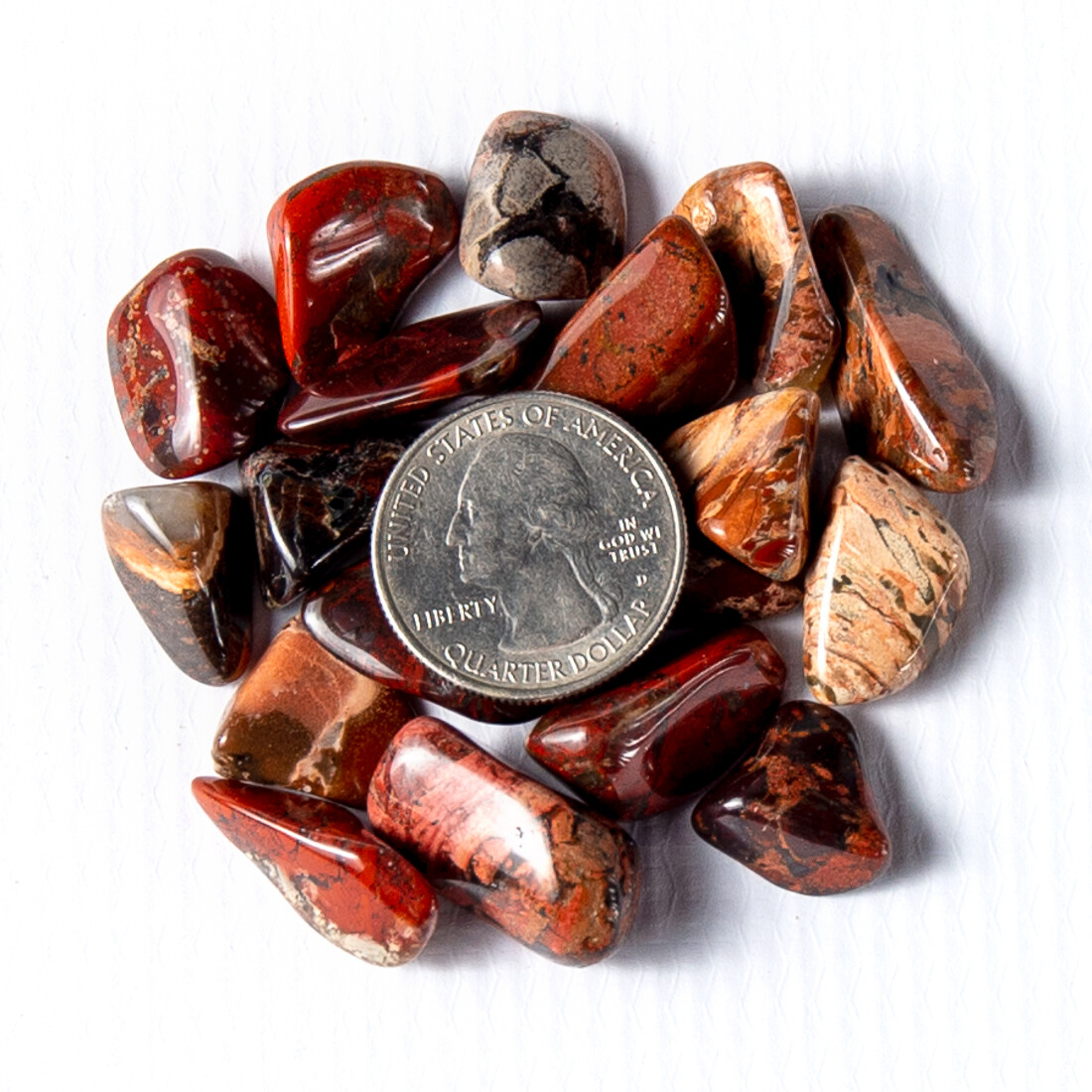 50g Tumbled Brecciated Jasper Gemstone Crystals 20-35 Stones Gem Rock Specimens