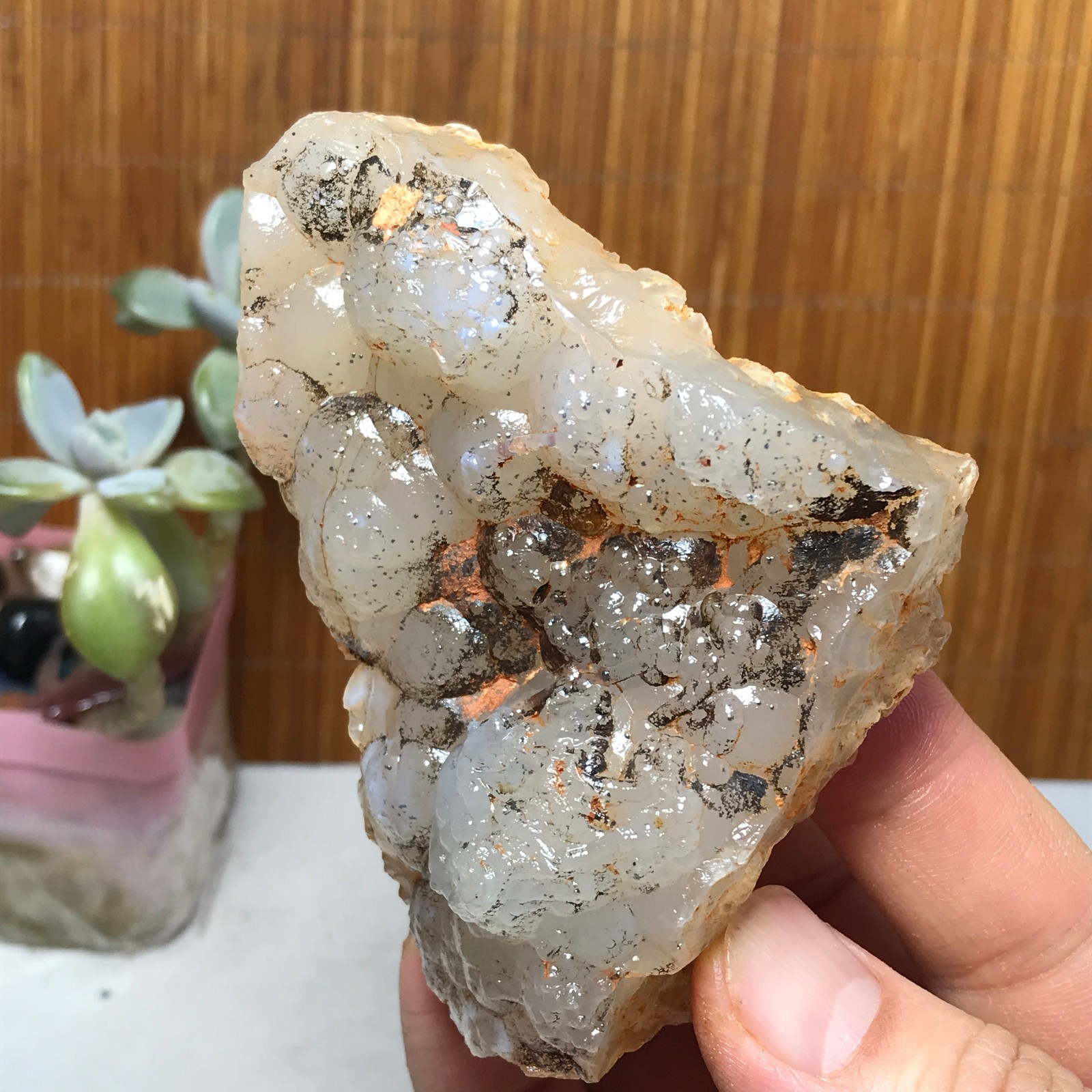 Natural Bonsai Suiseki Gobi Agate Eyes Stone-Stunning original View 146g A2830