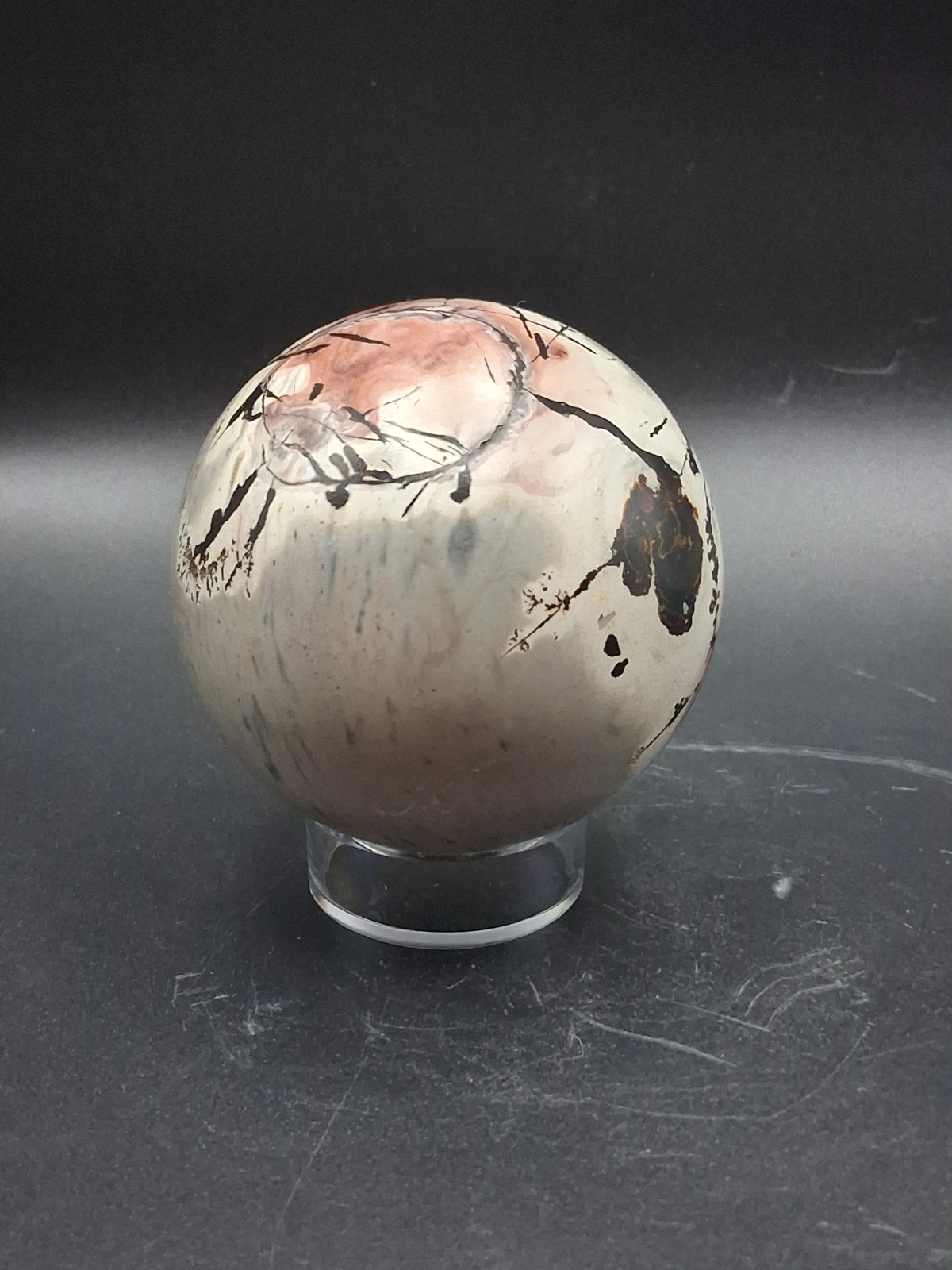 Picture jasper sphere! 63.9mm, 2.3 inches, 10 ounces