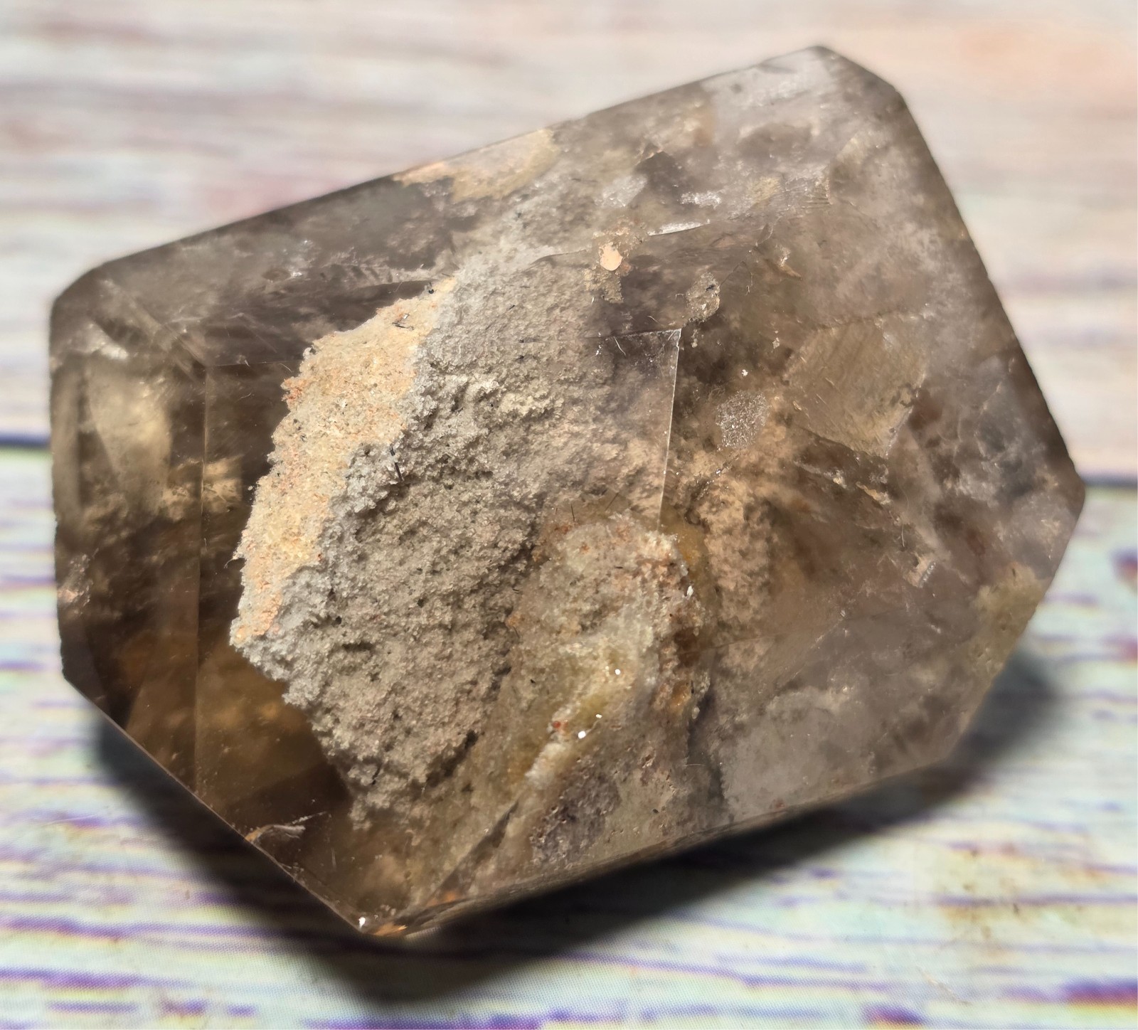 Natural White Garden Quartz Crystal Point Phantom Inclusion Brazil 54.11g