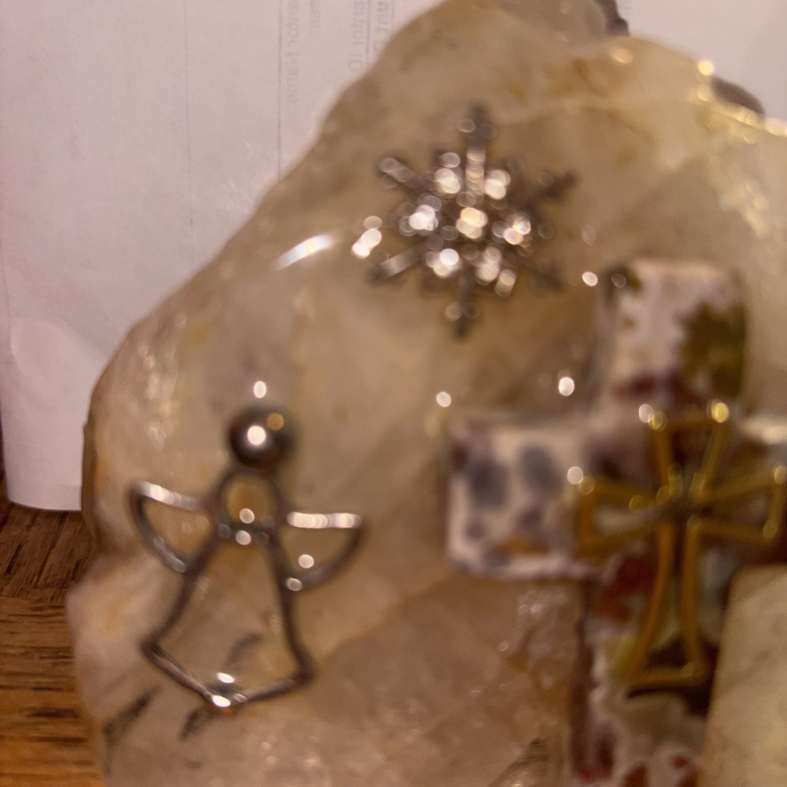 Quartz Crystal Cross Angel Snowflake