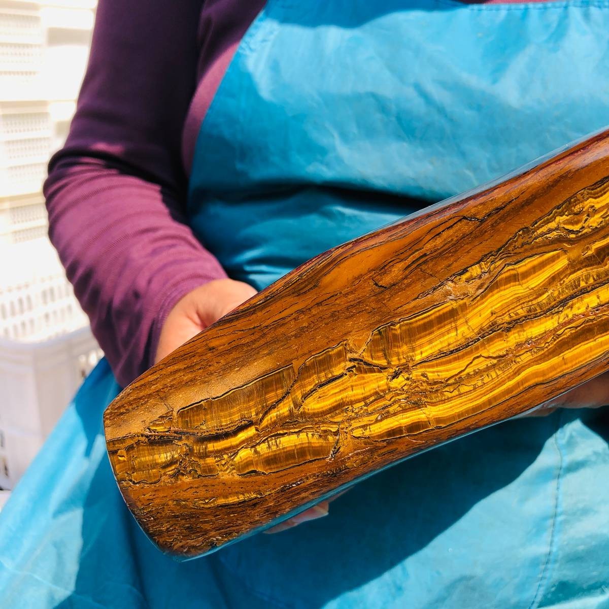 7.1 LB Natural Tiger Eye Polished Specimen Home Decor Raw Healing Stone 5343