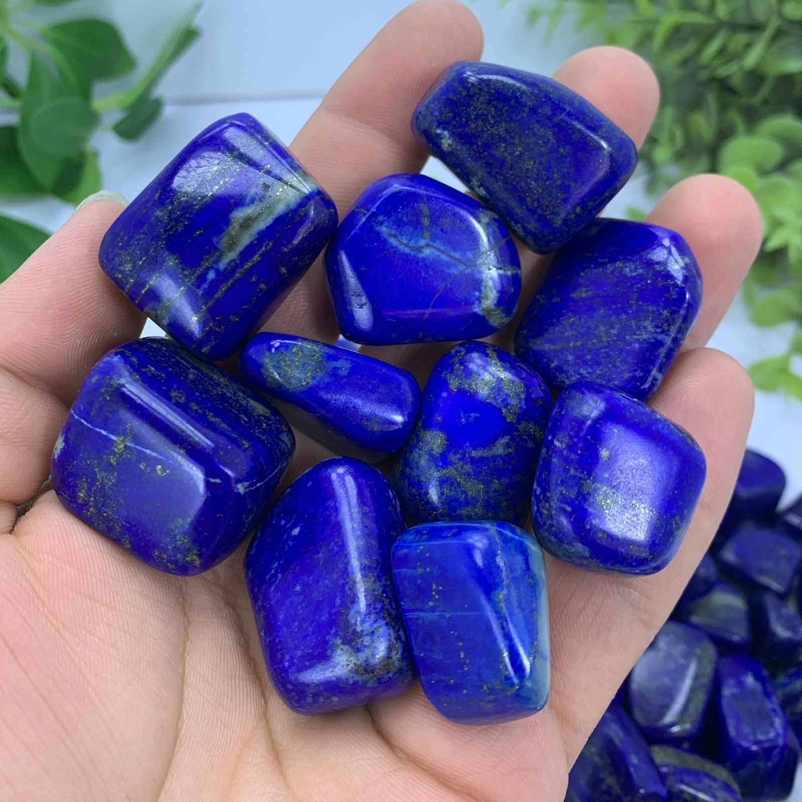 2.48 Kg Beautiful Lapis Lazuli Blue Polished Tumbles Lot, Lapis Lazuli Polished