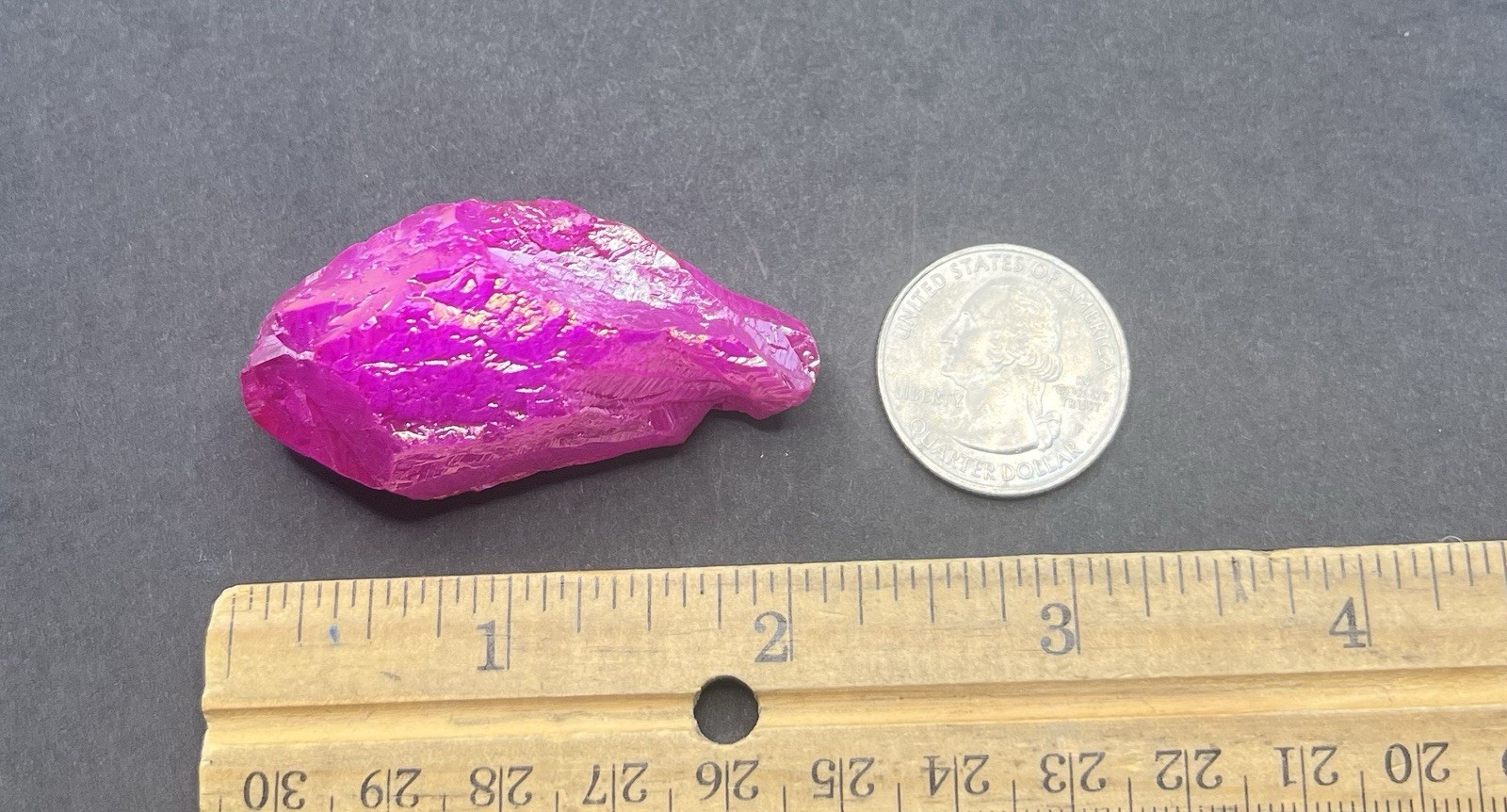 Pink Aura Genuine Quartz 34g