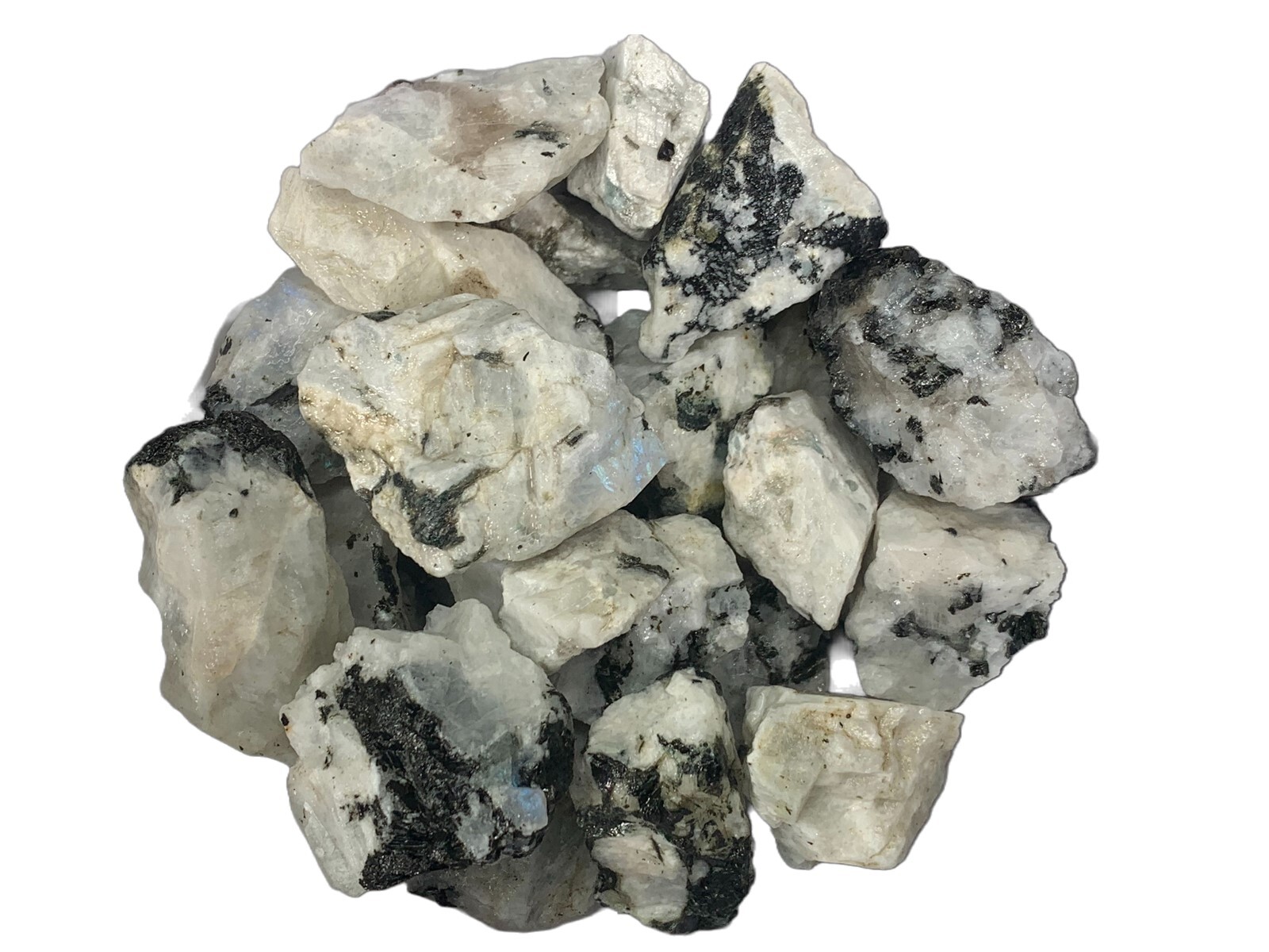 Rainbow Moonstone -Mine Run- Rough Rocks for Tumbling – Wholesale Stone (India)