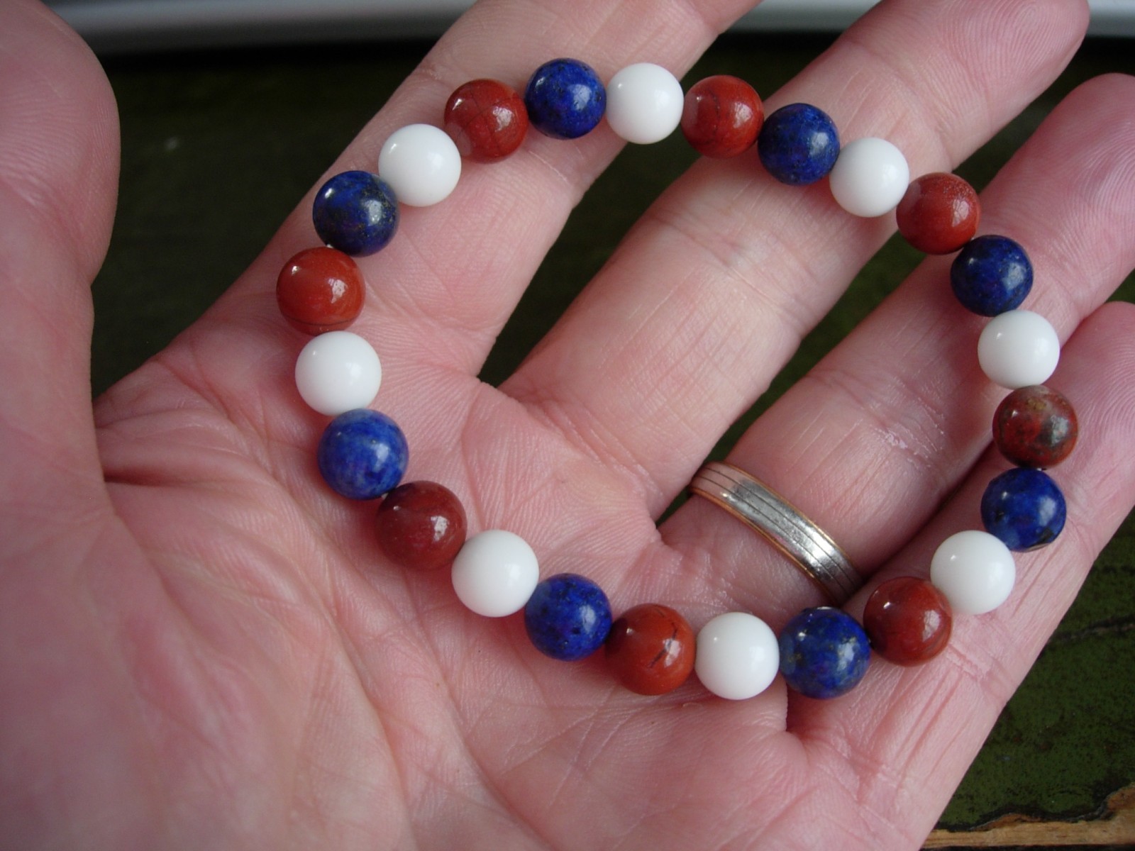 come on England patriot 8 mm bracelet + other same colour country flags x 5