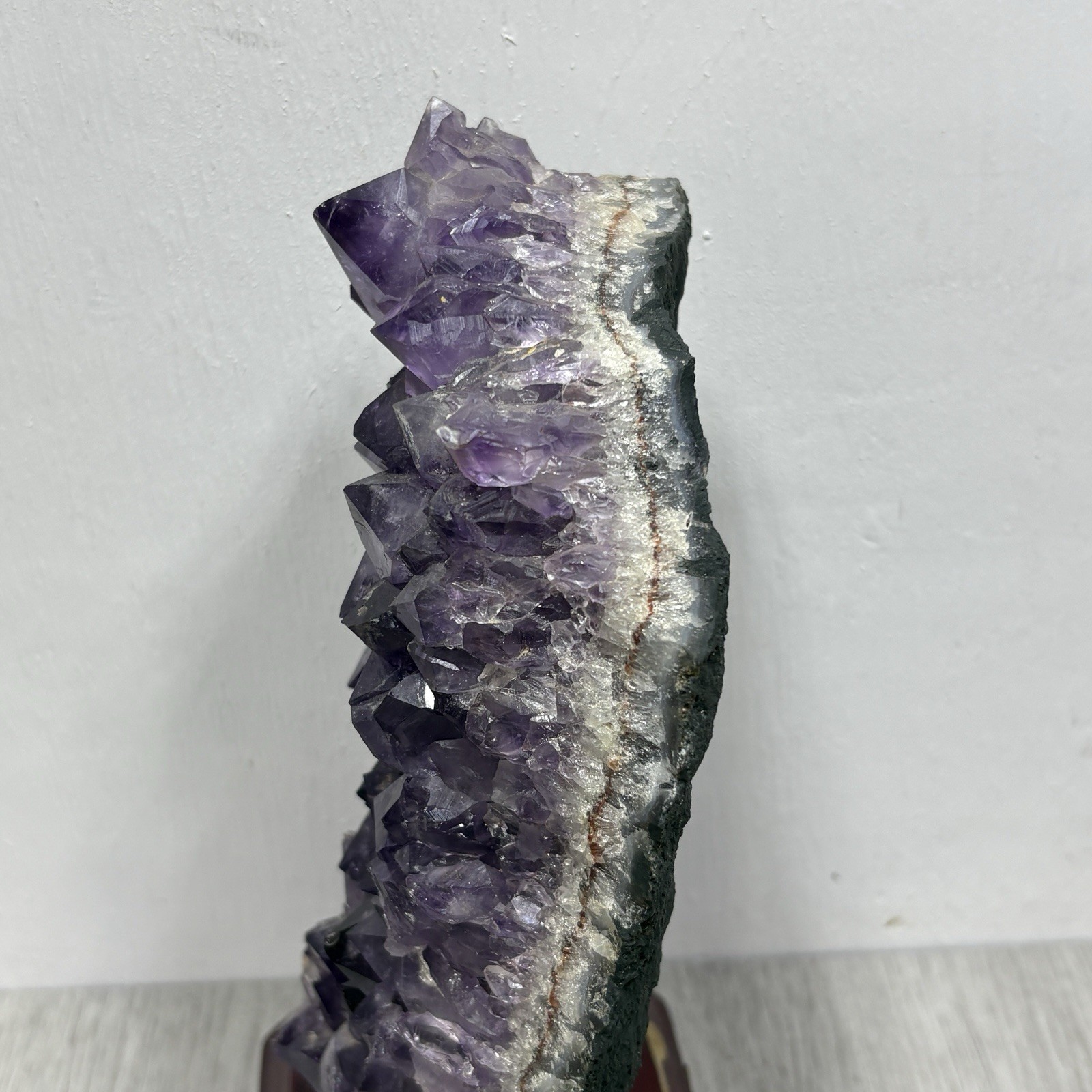 Curved Natural Amethyst Geode Cathedral Crystal Cluster Purple 4lb 8.5″ Tall