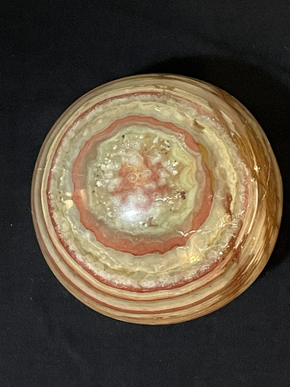 Polished Multicolored Banded Onyx Sphere Educational Specimen *See Photos/Notes*