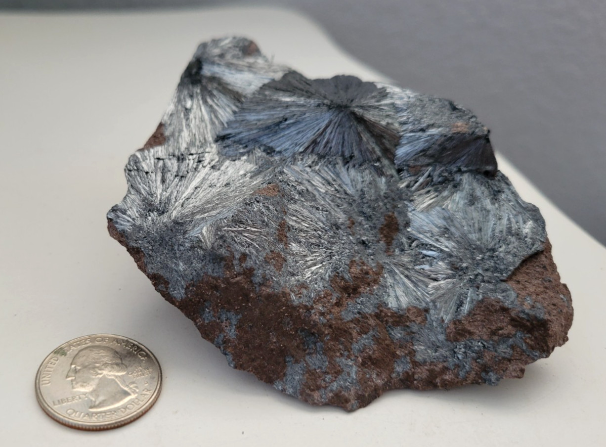 300g Natural Pyrolusite Crystal Stibine Mineral Specimen (4 inch)