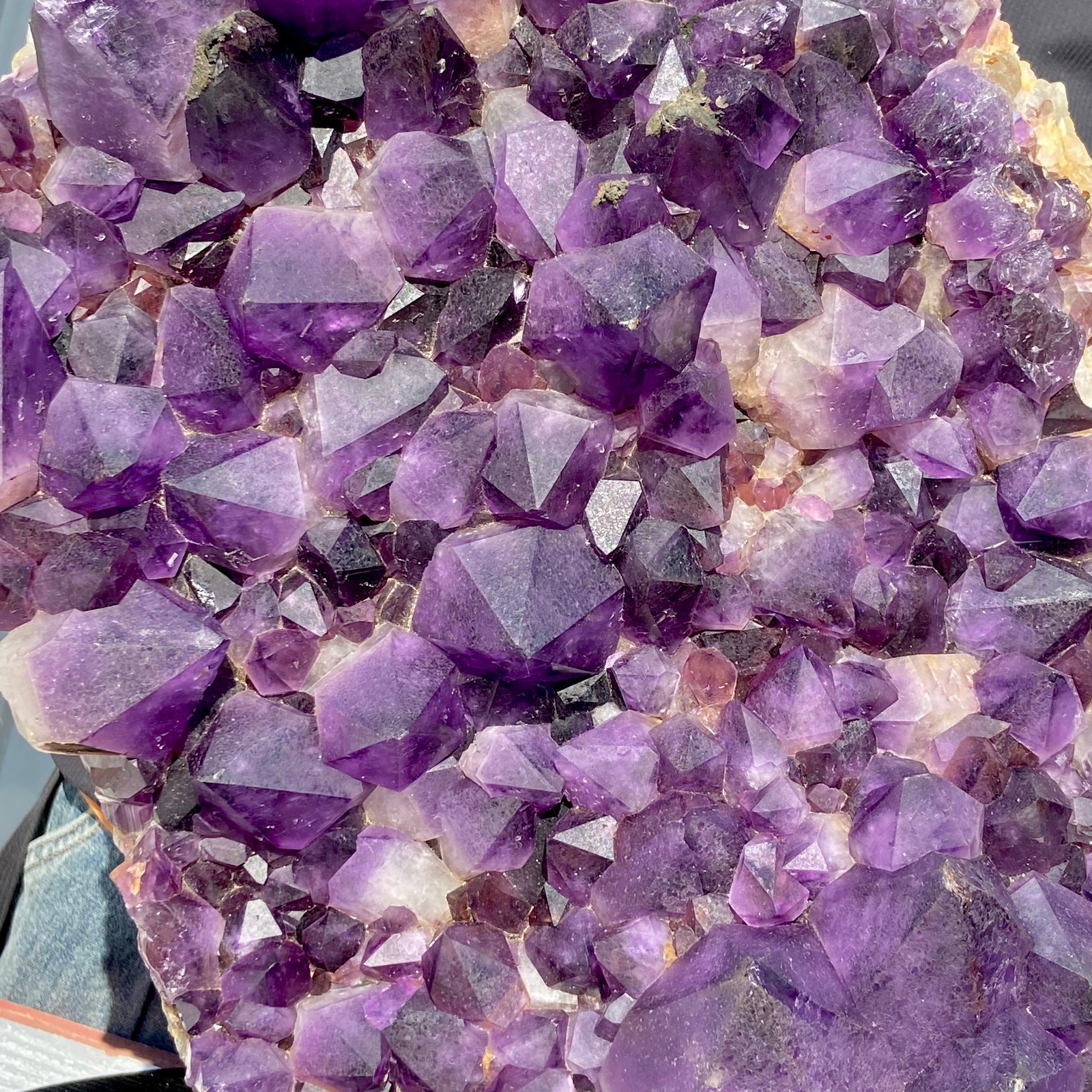 42.54LB Natural amethyst Cluster Quartz Crystal backbone mineral Specimen Healin