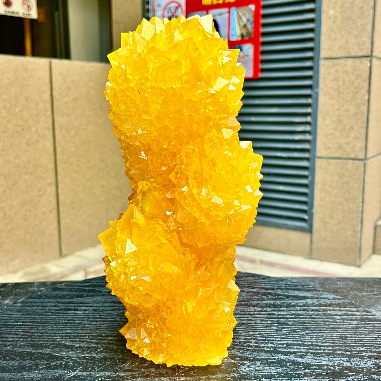 6.53LB Yellow Ghost Phantom Crystal Cluster Flower Raw Crystal Heal Quartz Decor