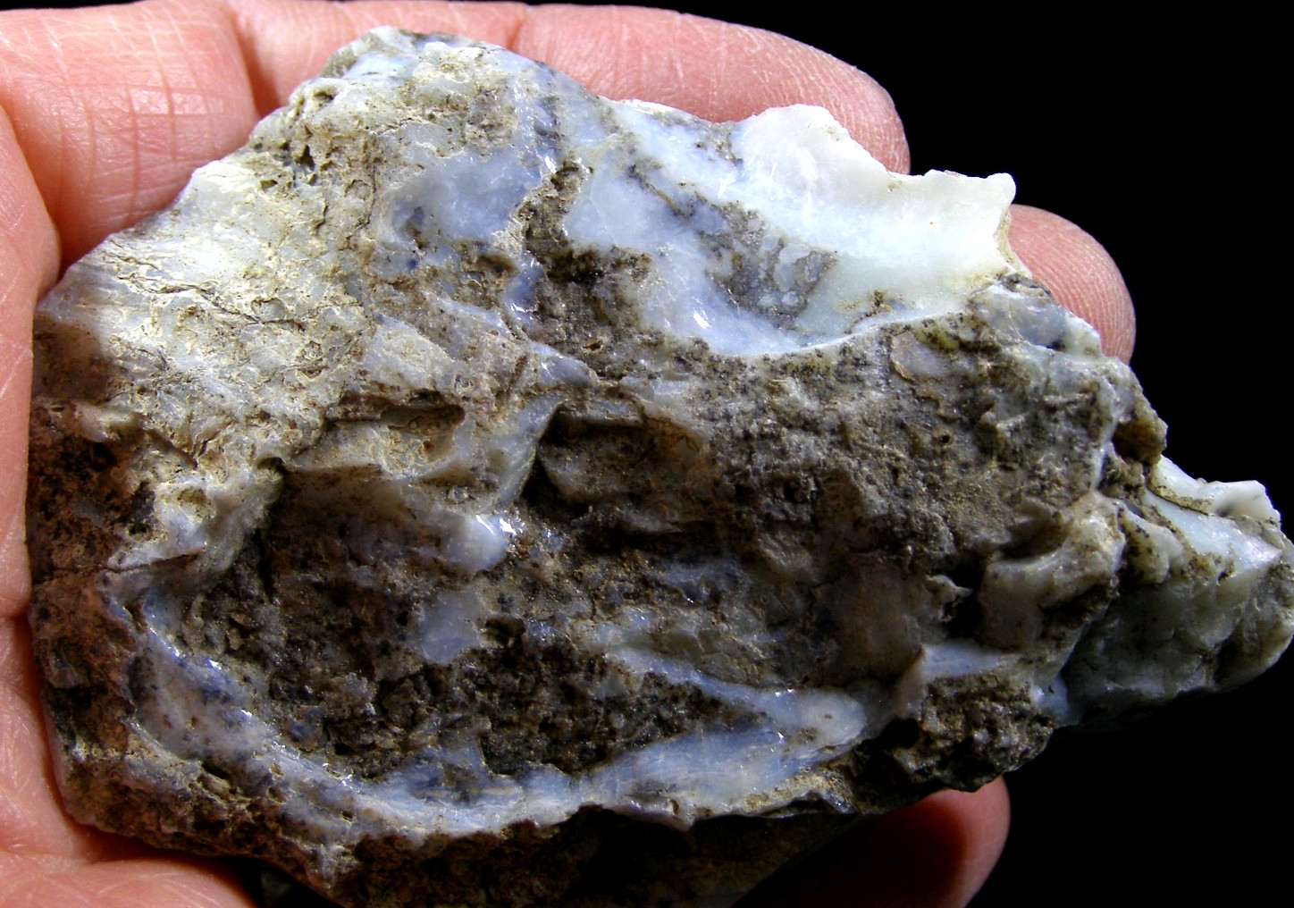 LARGE RARE NATURAL MOUNT SHASTA OPAL PIECE 7.5 x 5.6 x 2.4 cms 77.60 gms #3