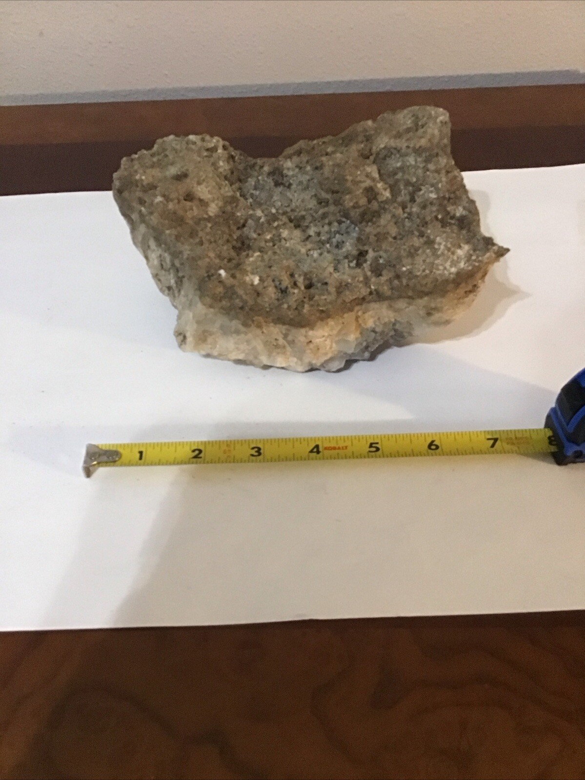 Large Geode Piece, Clear quartz,7x5x4 in, very large crystals