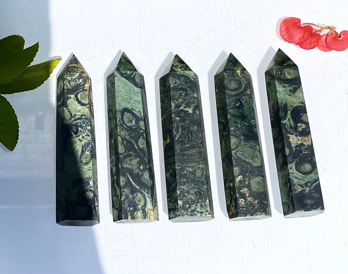 Wholesale Lot 1 Lb Natural Kambaba Jasper Obelisk Tower Point Crystal