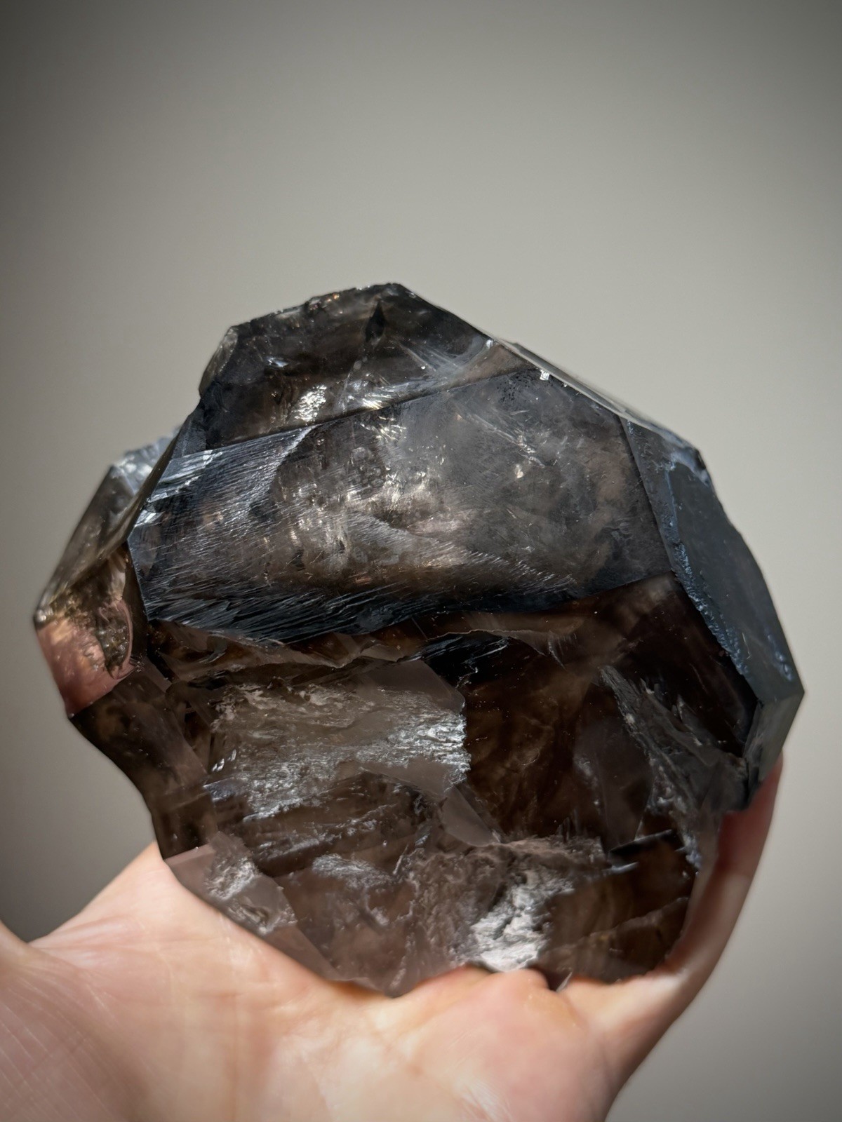 Enhydro Quartz Crystal Elestial Quartz Natural Smoky Quartz Smoky Elestial Brazl