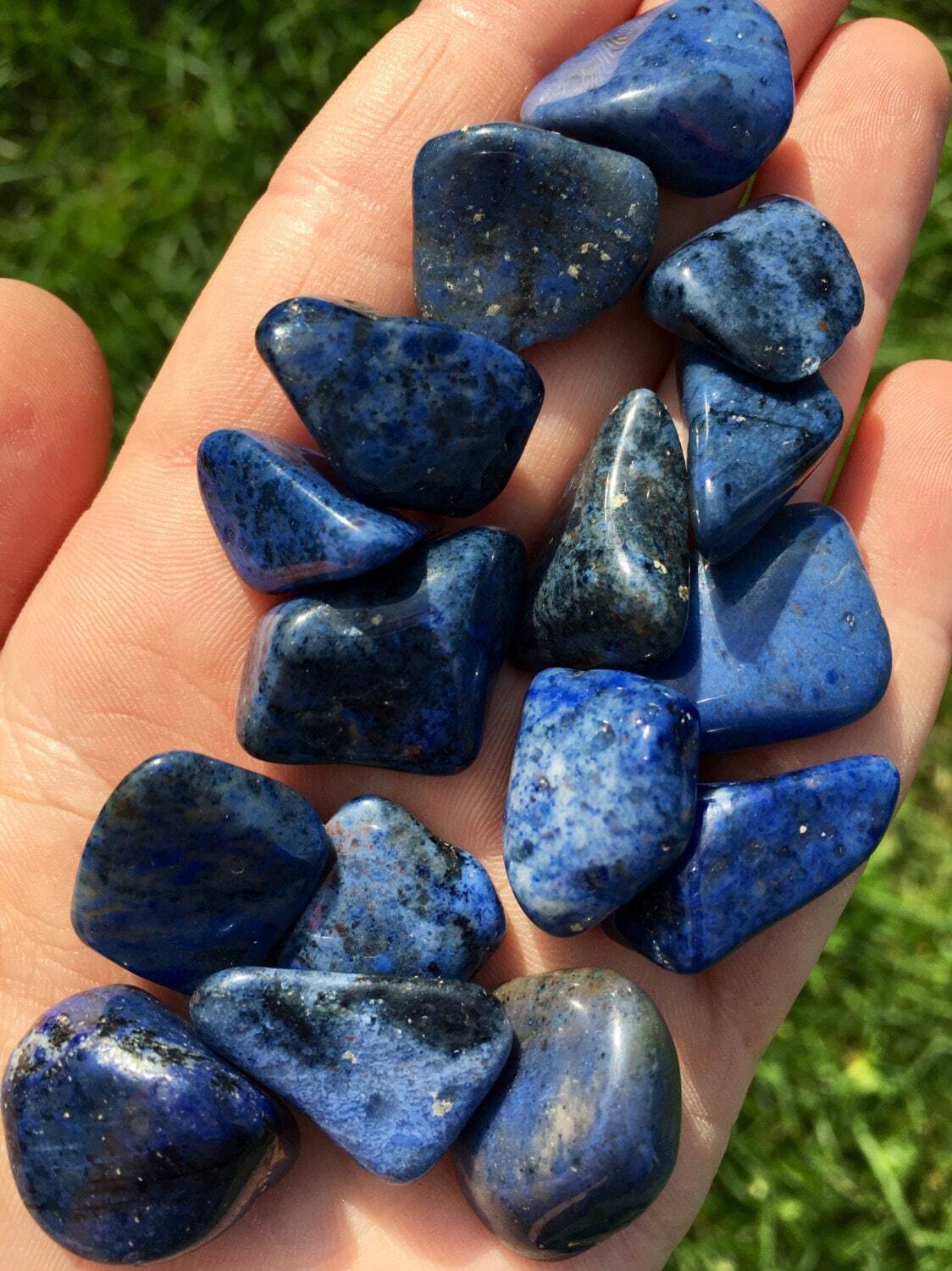 Dumortierite Tumbled Stone, Polished Natural Dumortierite from Mozambique