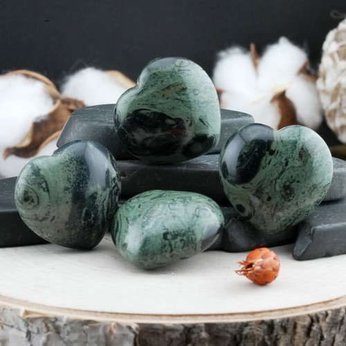 Kambaba Jasper Mini Heart Crystal Gift Spiritual Protection Decor Healing Stone